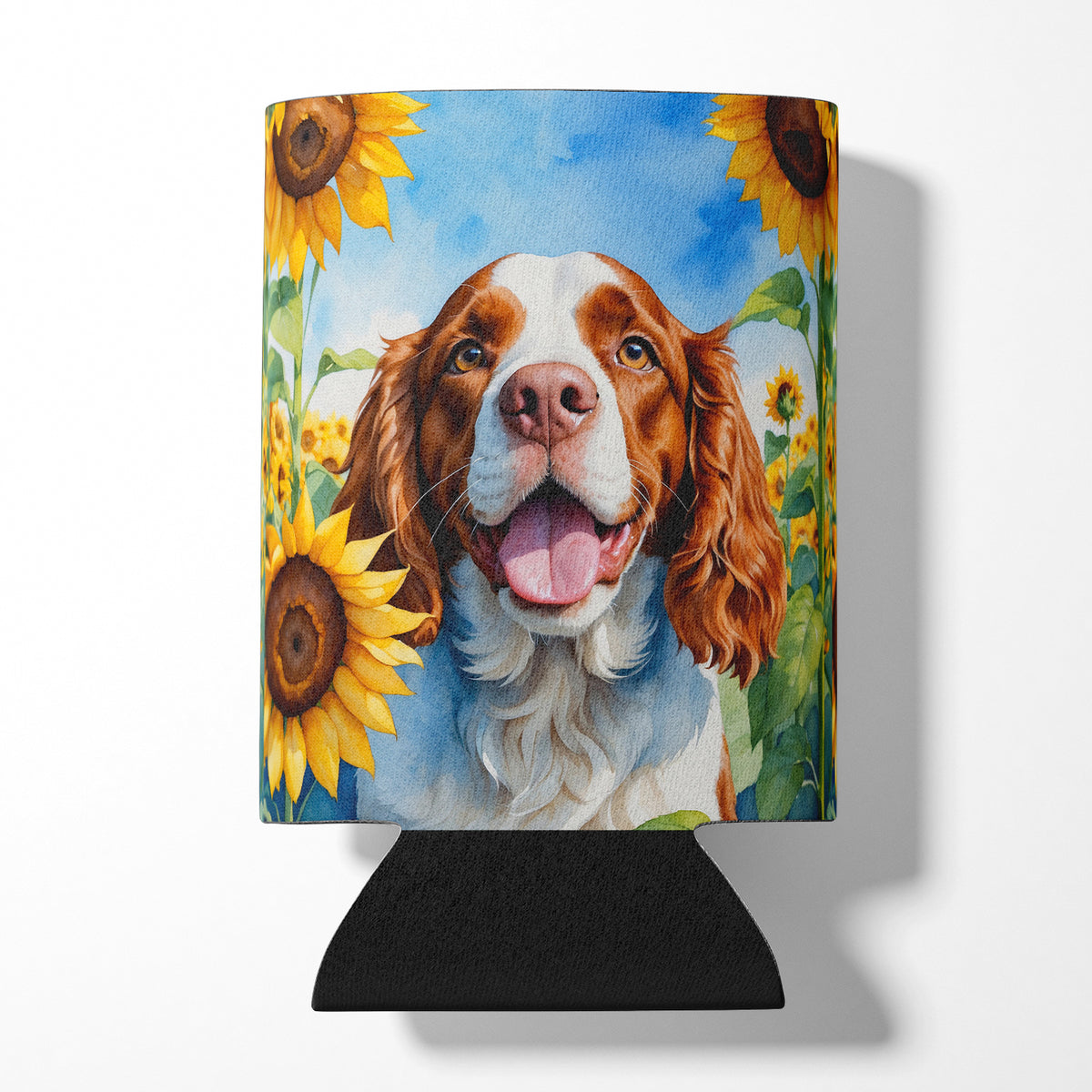 Buy this Welsh Springer Spaniel in Sunflowers Can or Bottle Hugger