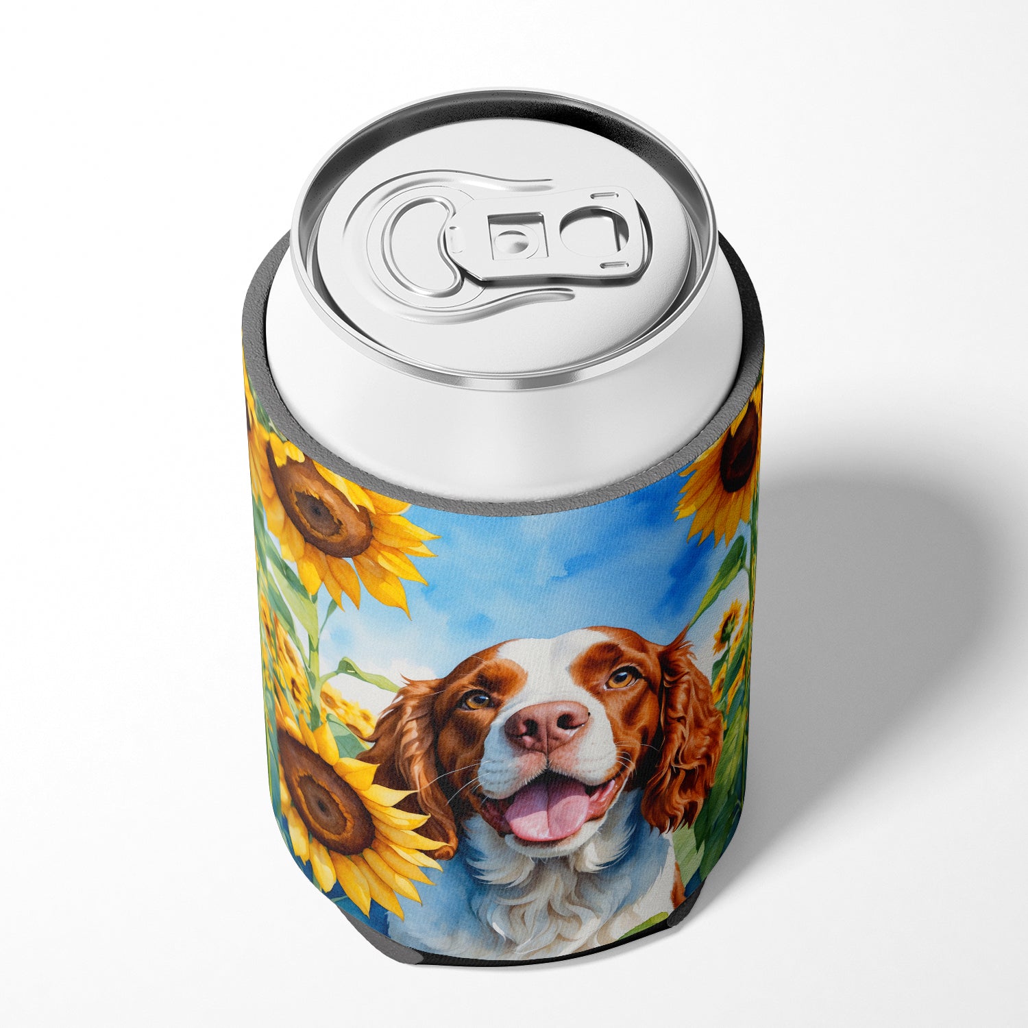 Welsh Springer Spaniel in Sunflowers Can or Bottle Hugger