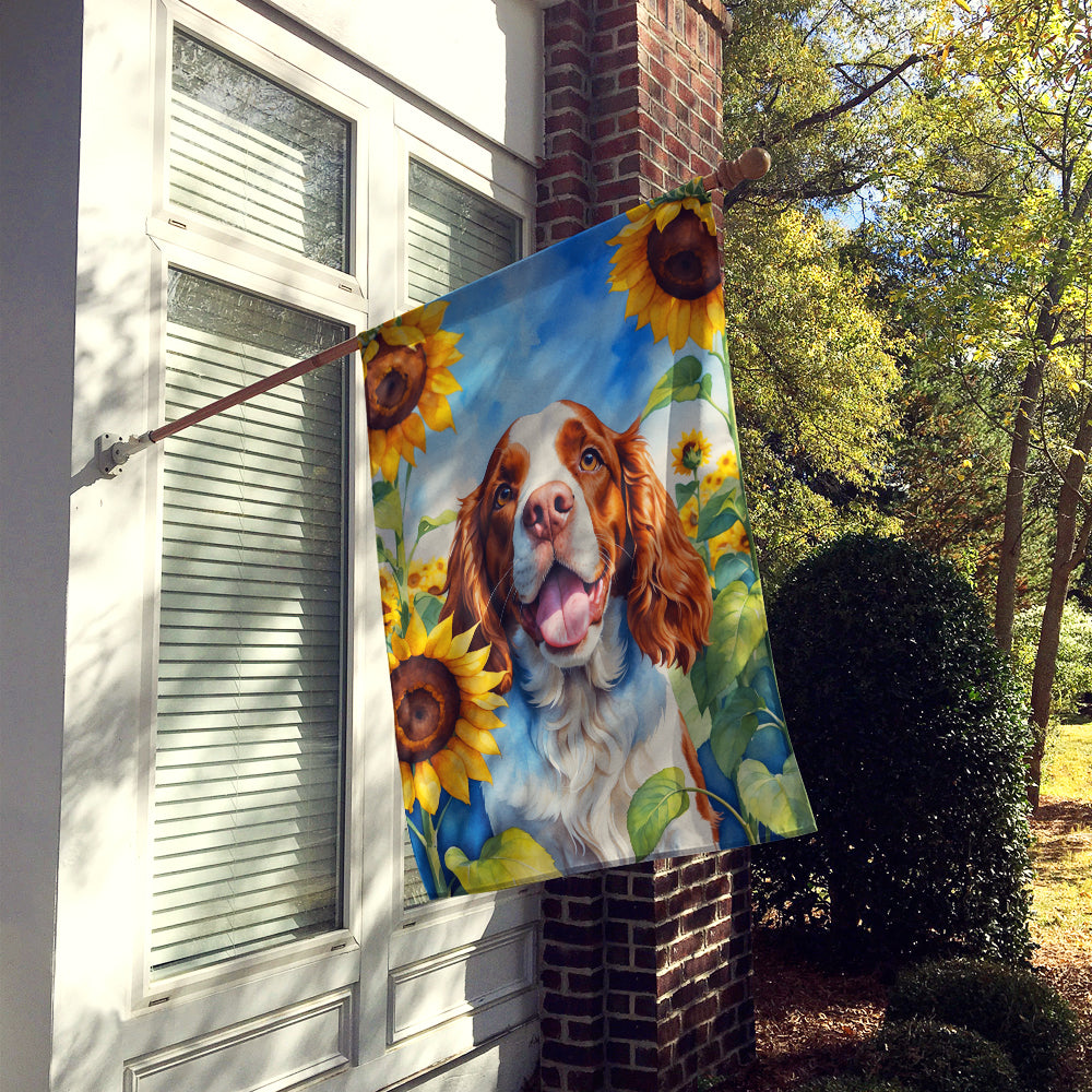 Buy this Welsh Springer Spaniel in Sunflowers House Flag