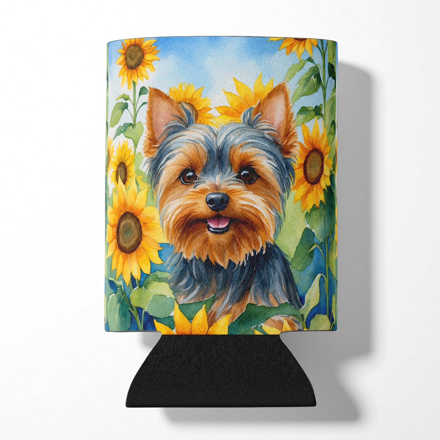 Buy this Yorkshire Terrier in Sunflowers Can or Bottle Hugger