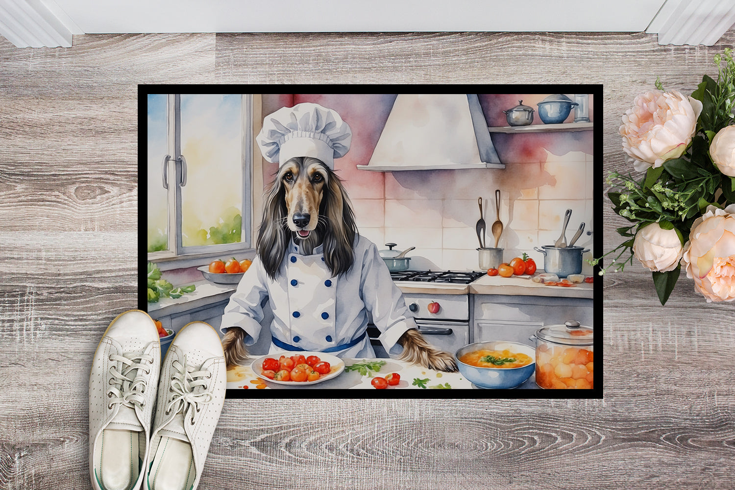 Buy this Afghan Hound The Chef Doormat