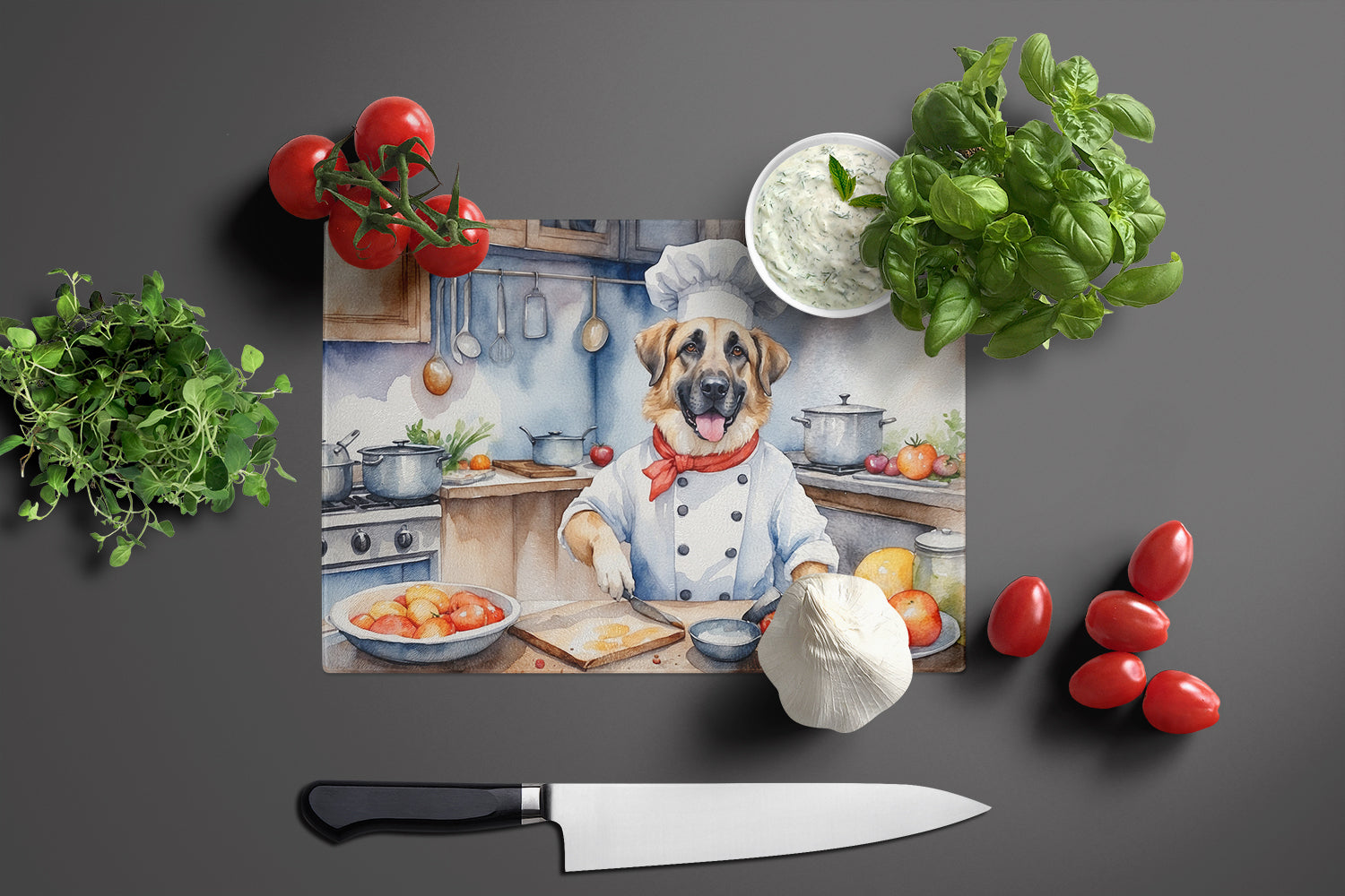 Anatolian Shepherd The Chef Glass Cutting Board