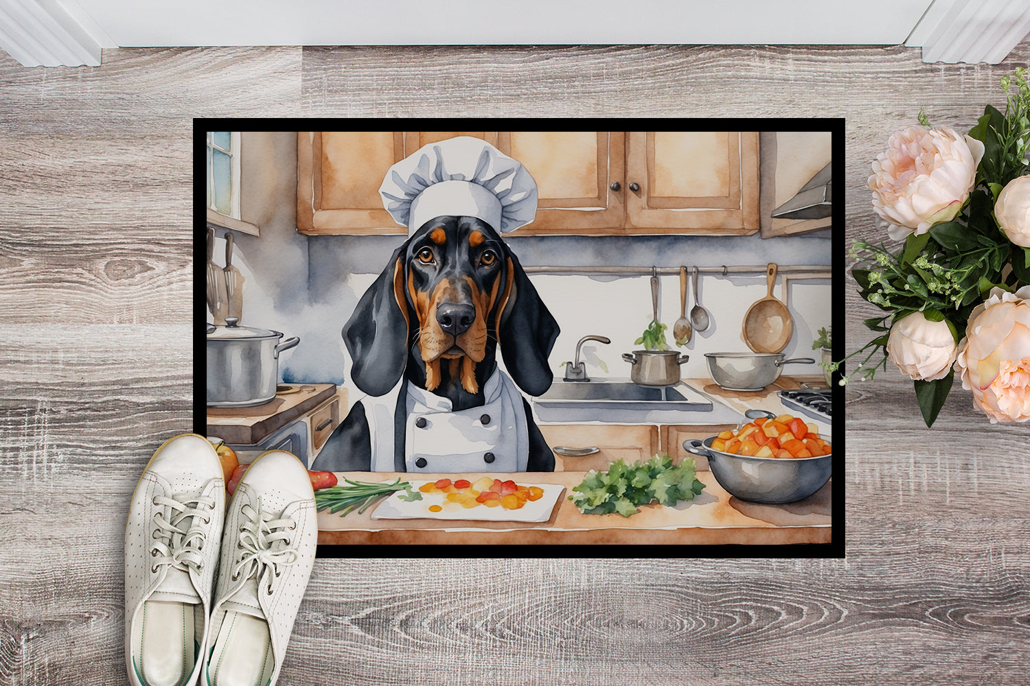 Black and Tan Coonhound The Chef Doormat