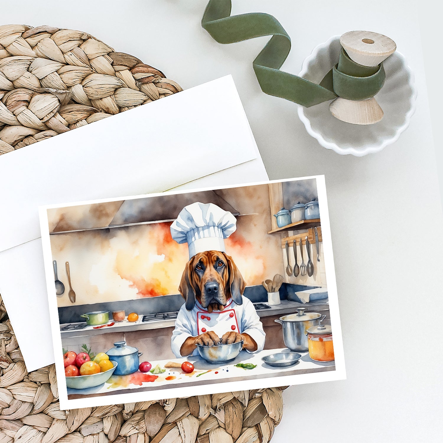 Buy this Bloodhound The Chef Greeting Cards Pack of 8