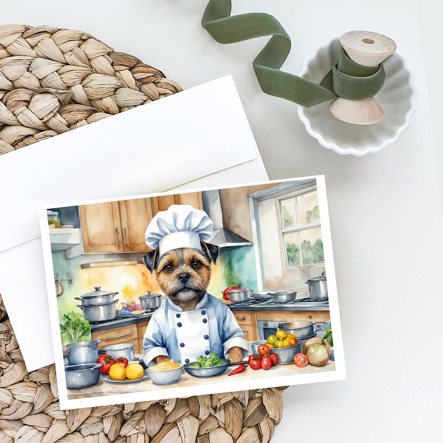 Buy this Border Terrier The Chef Greeting Cards Pack of 8