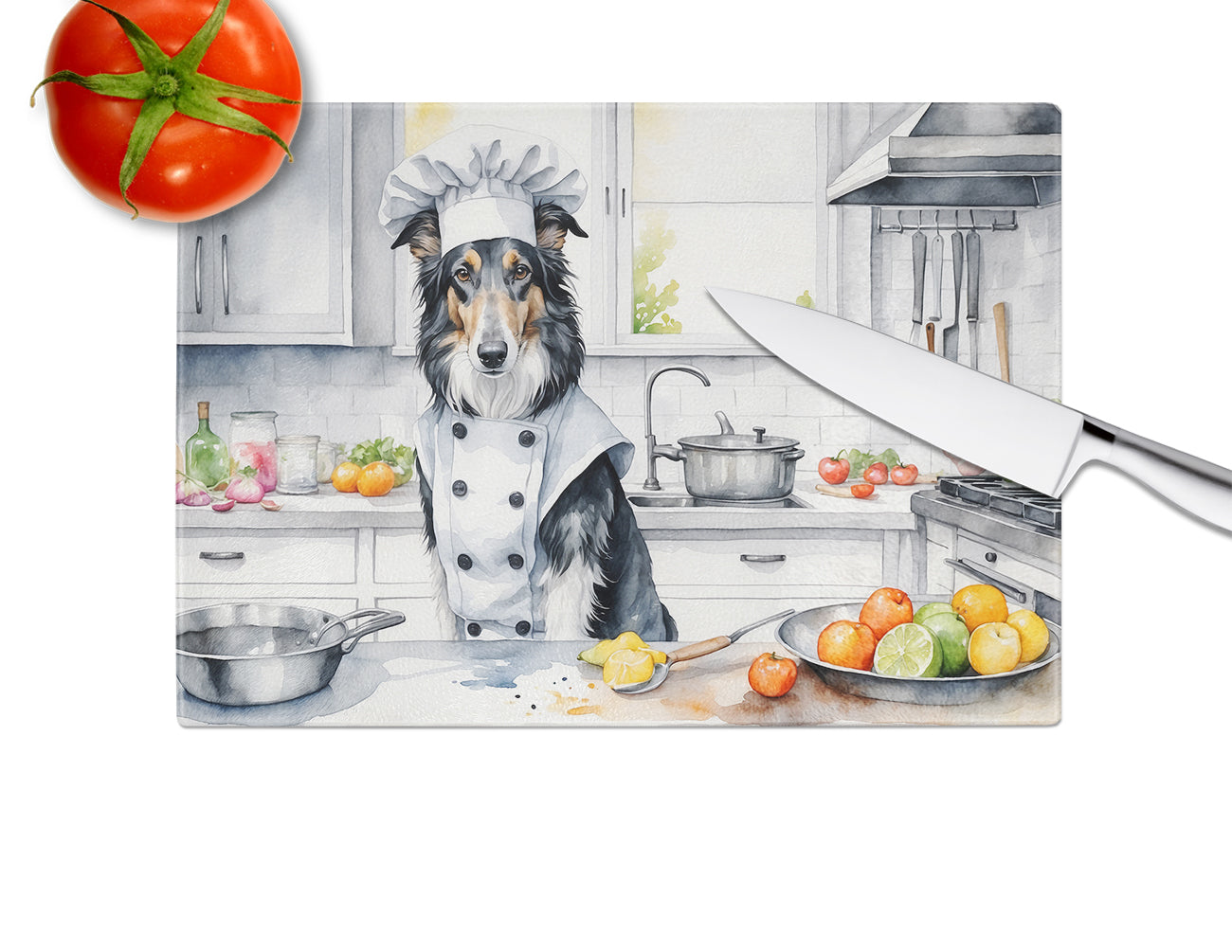 Borzoi The Chef Glass Cutting Board