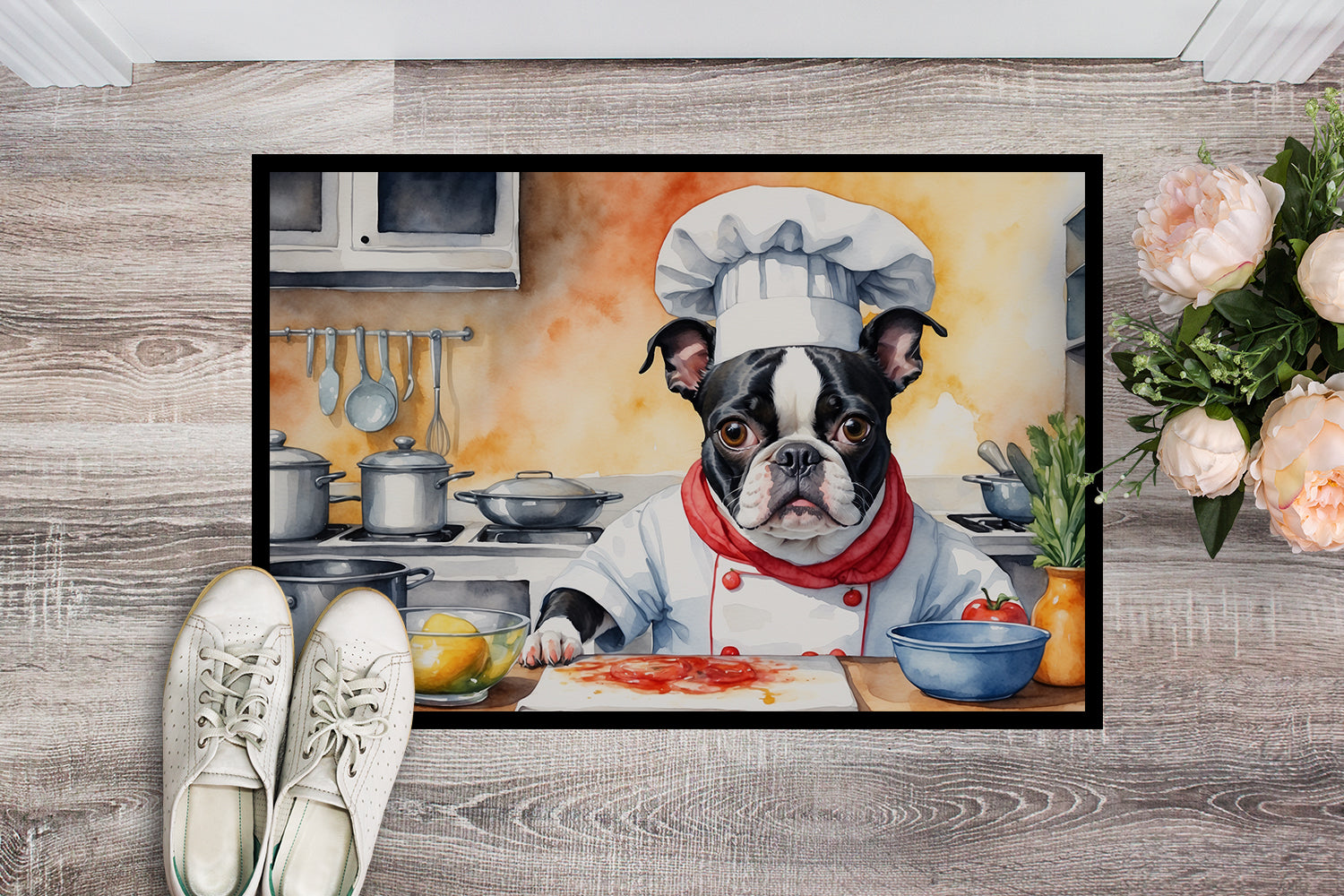 Boston Terrier The Chef Doormat