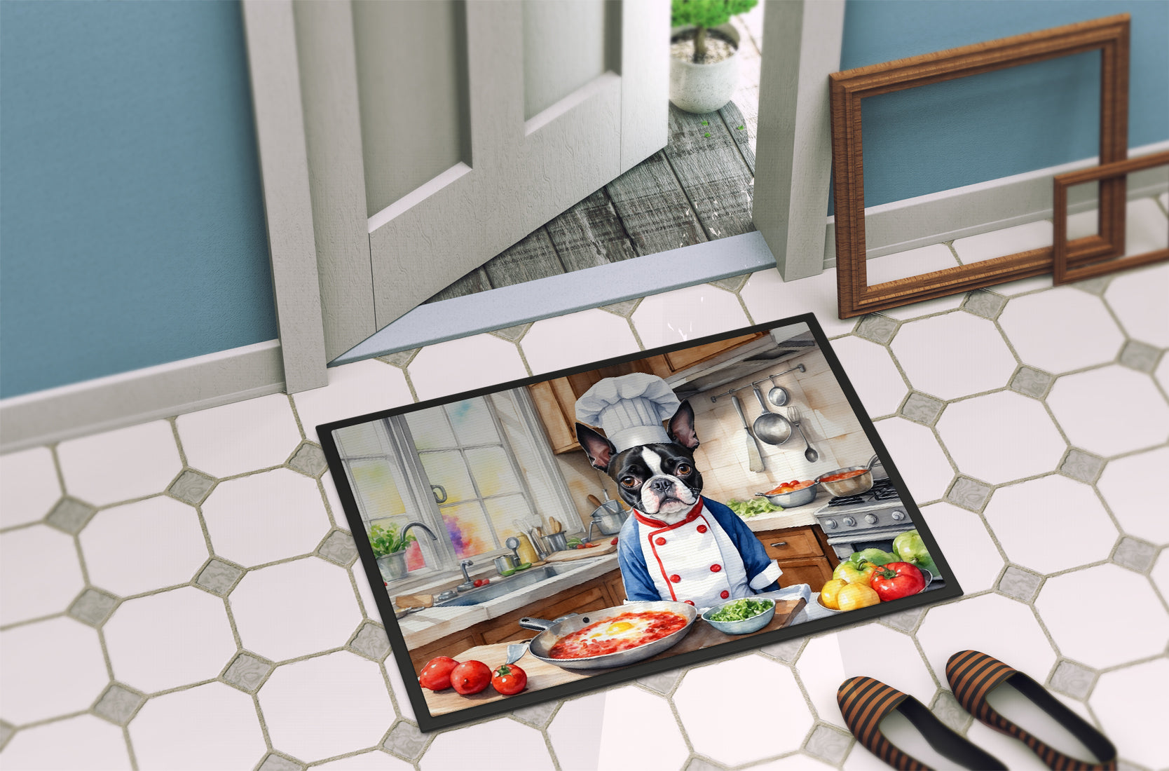 Boston Terrier The Chef Doormat