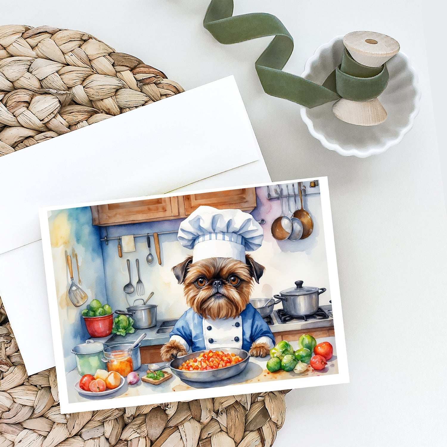 Buy this Brussels Griffon The Chef Greeting Cards Pack of 8