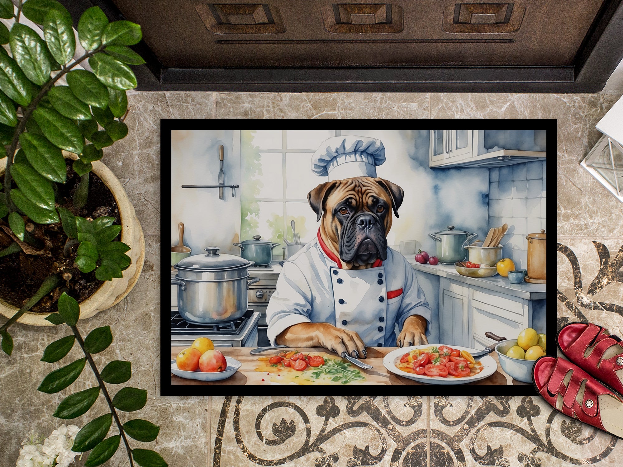 Bullmastiff The Chef Doormat