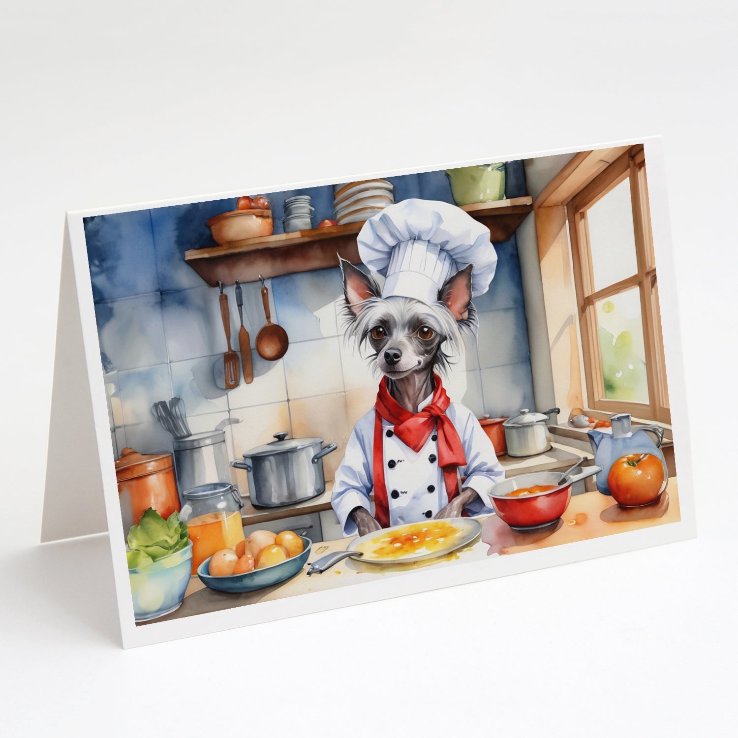 Buy this Chinese Crested The Chef Greeting Cards Pack of 8