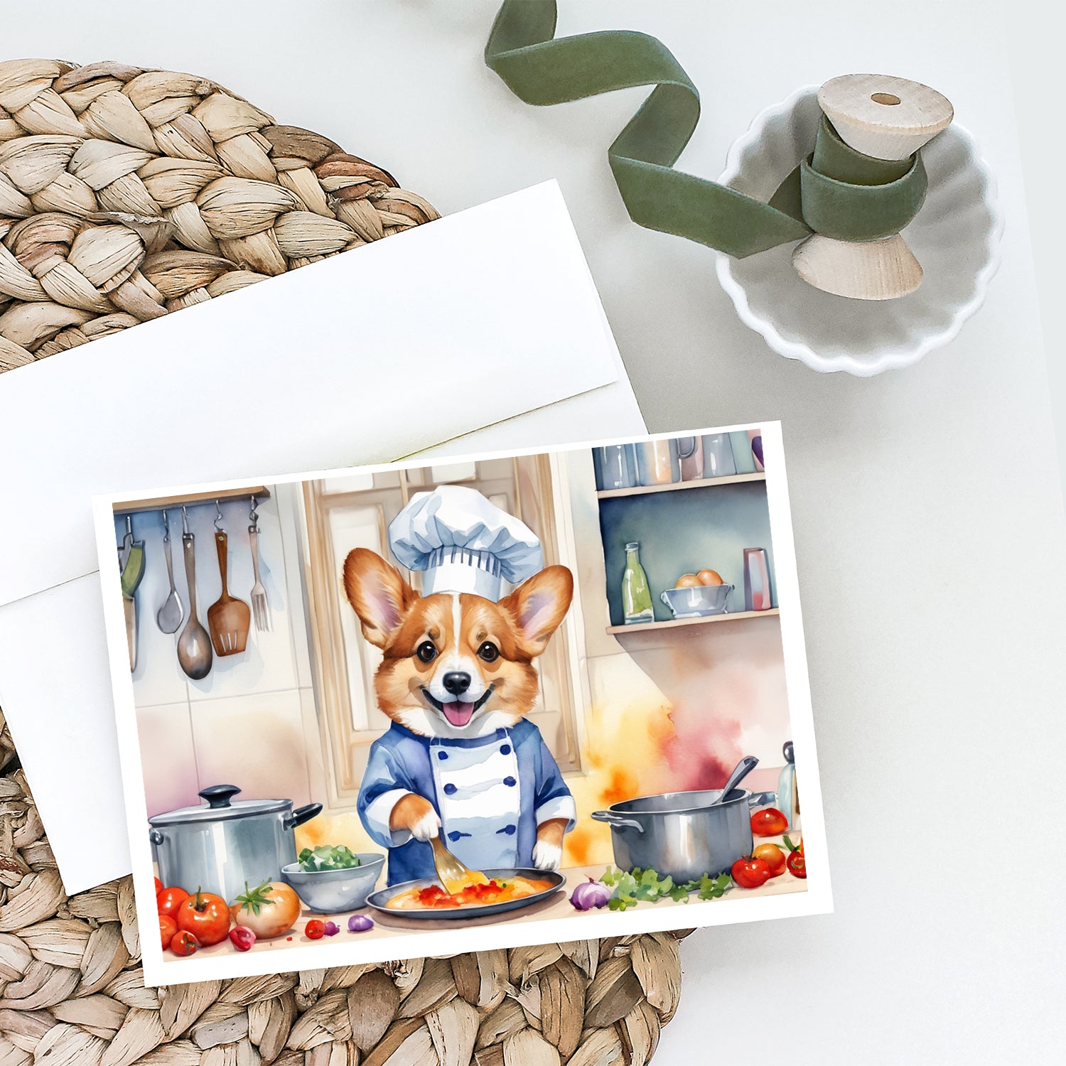 Corgi The Chef Greeting Cards Pack of 8