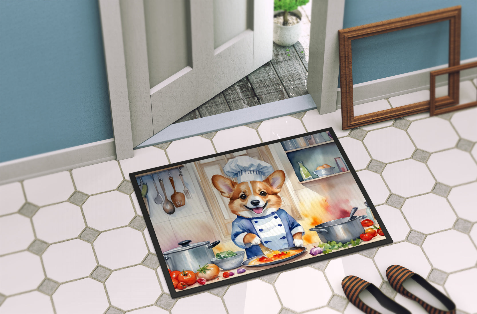 Corgi The Chef Doormat