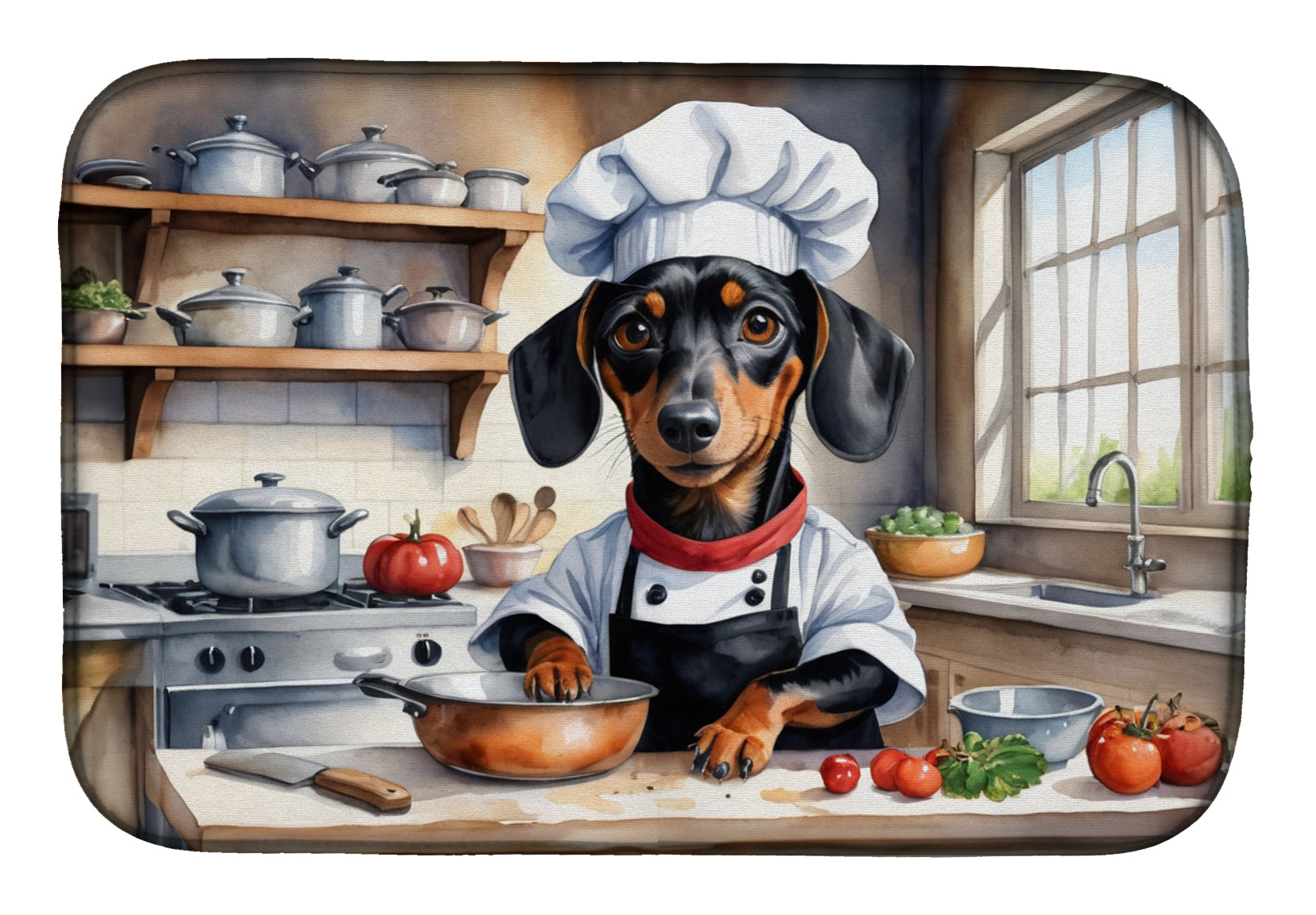 Buy this Dachshund The Chef Dish Drying Mat