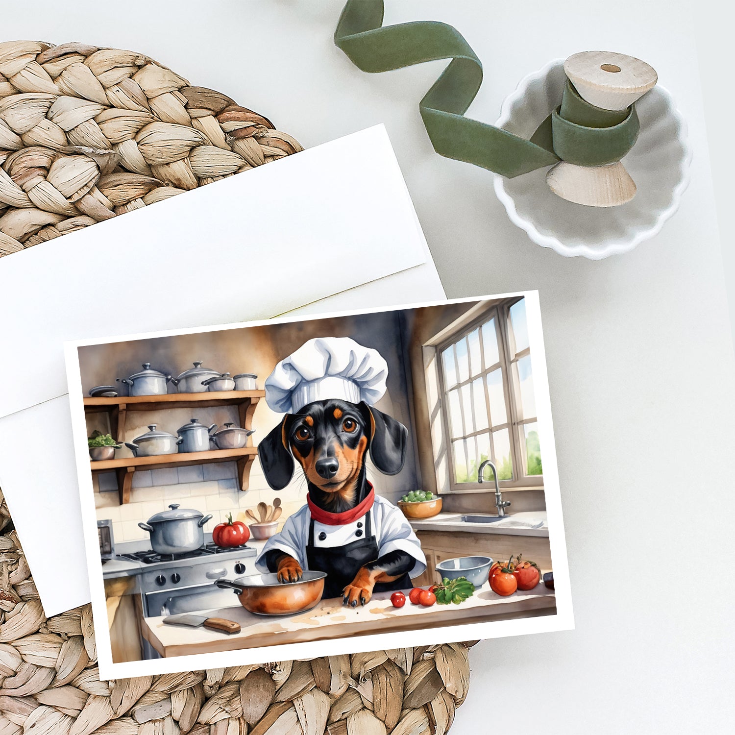 Buy this Dachshund The Chef Greeting Cards Pack of 8