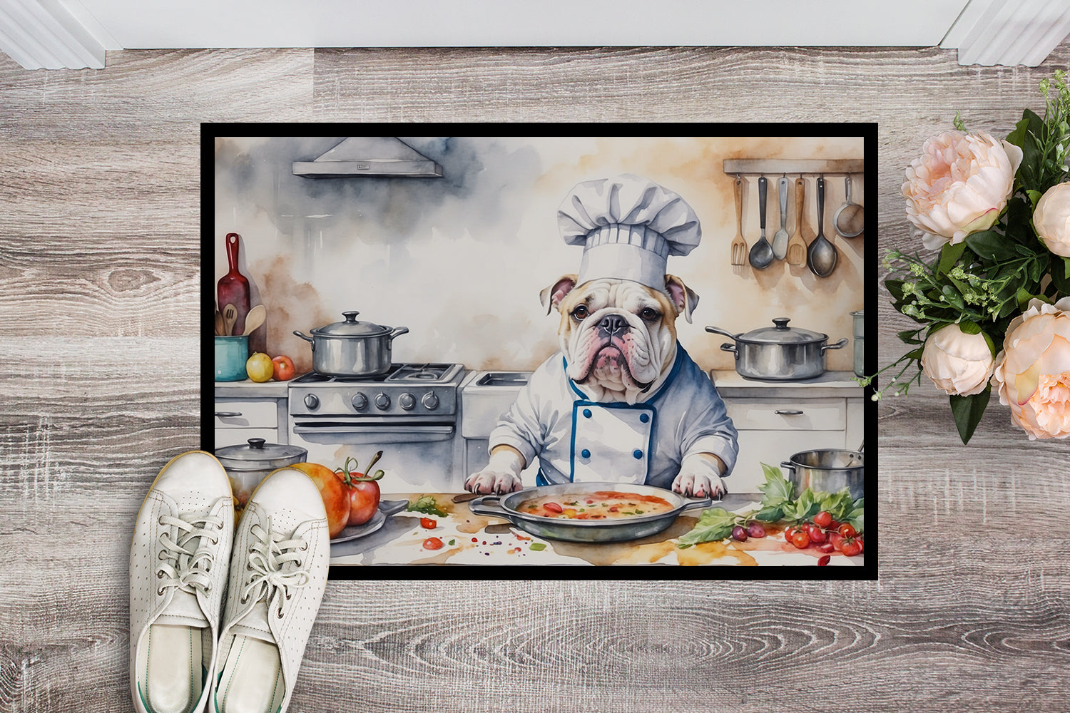 English Bulldog The Chef Doormat