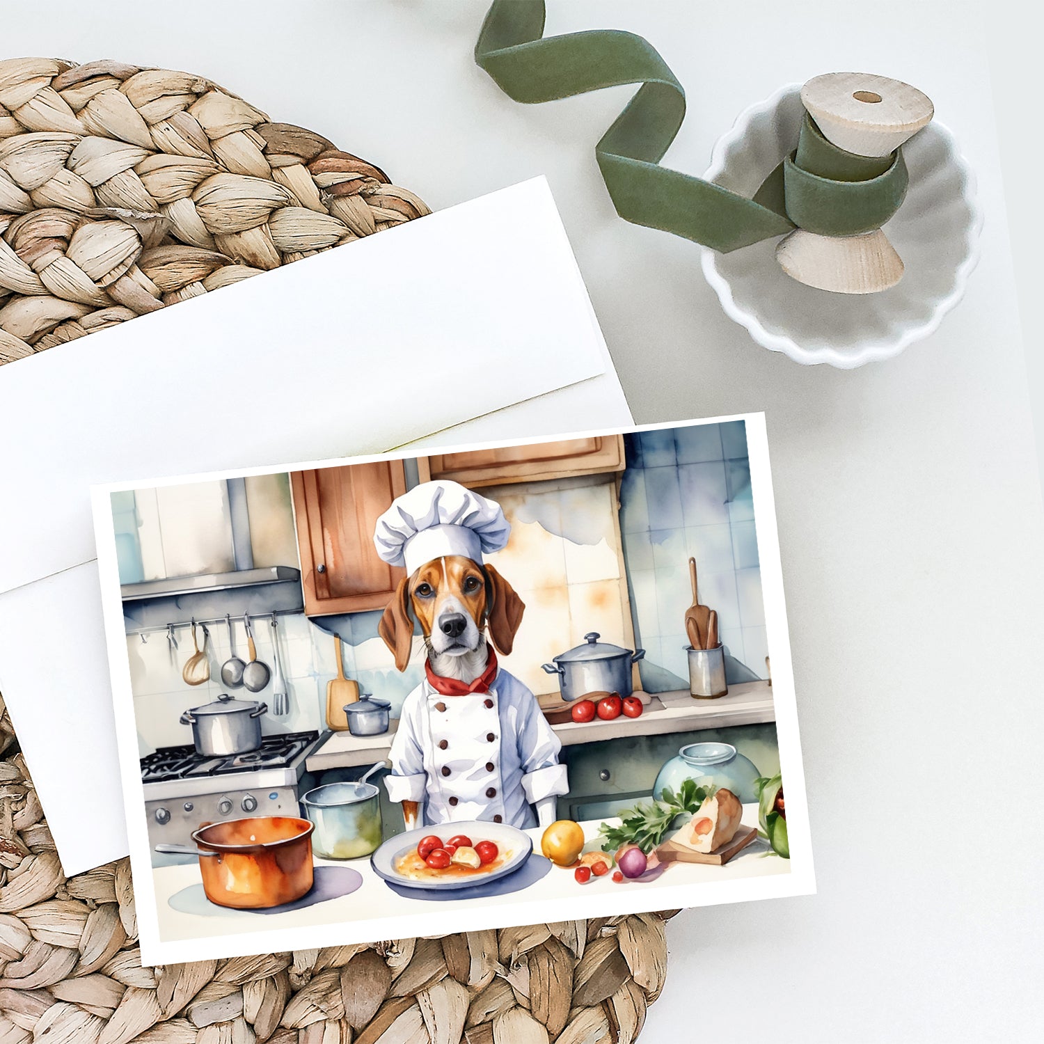 Buy this English Foxhound The Chef Greeting Cards Pack of 8