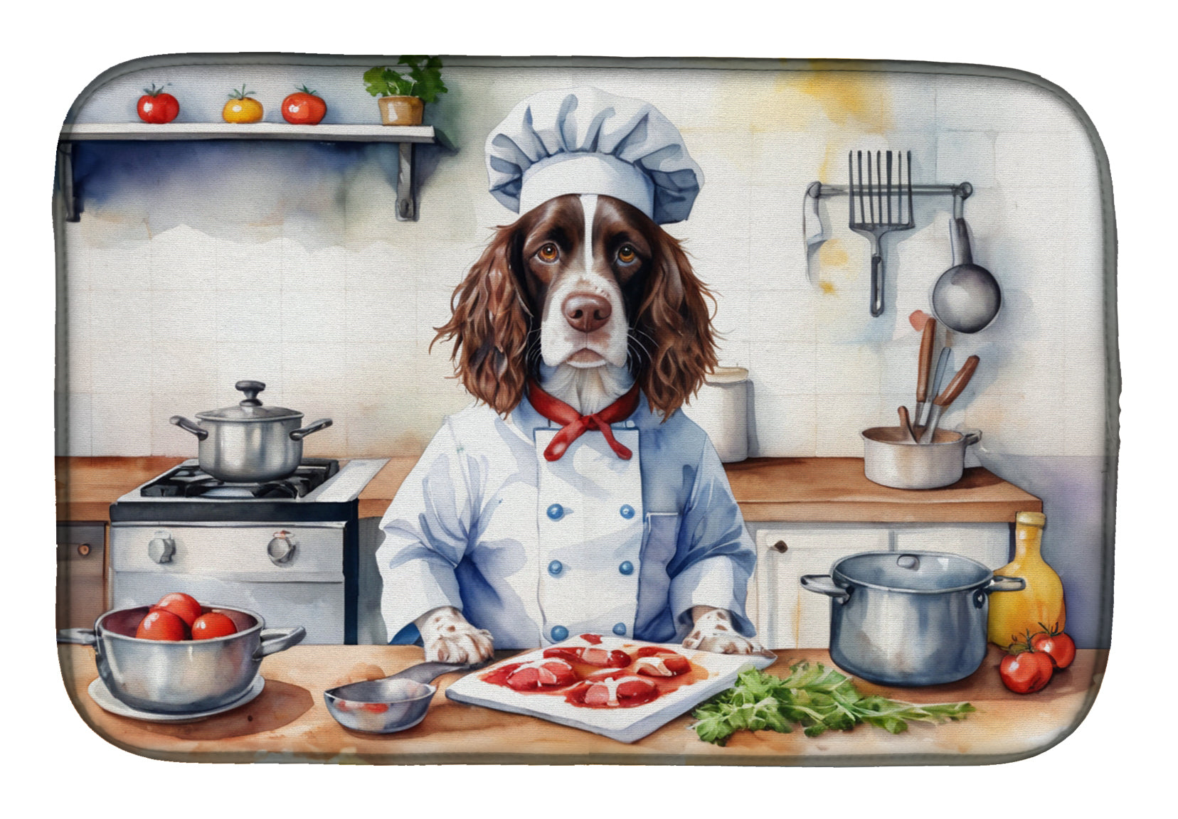 Buy this English Springer Spaniel The Chef Dish Drying Mat