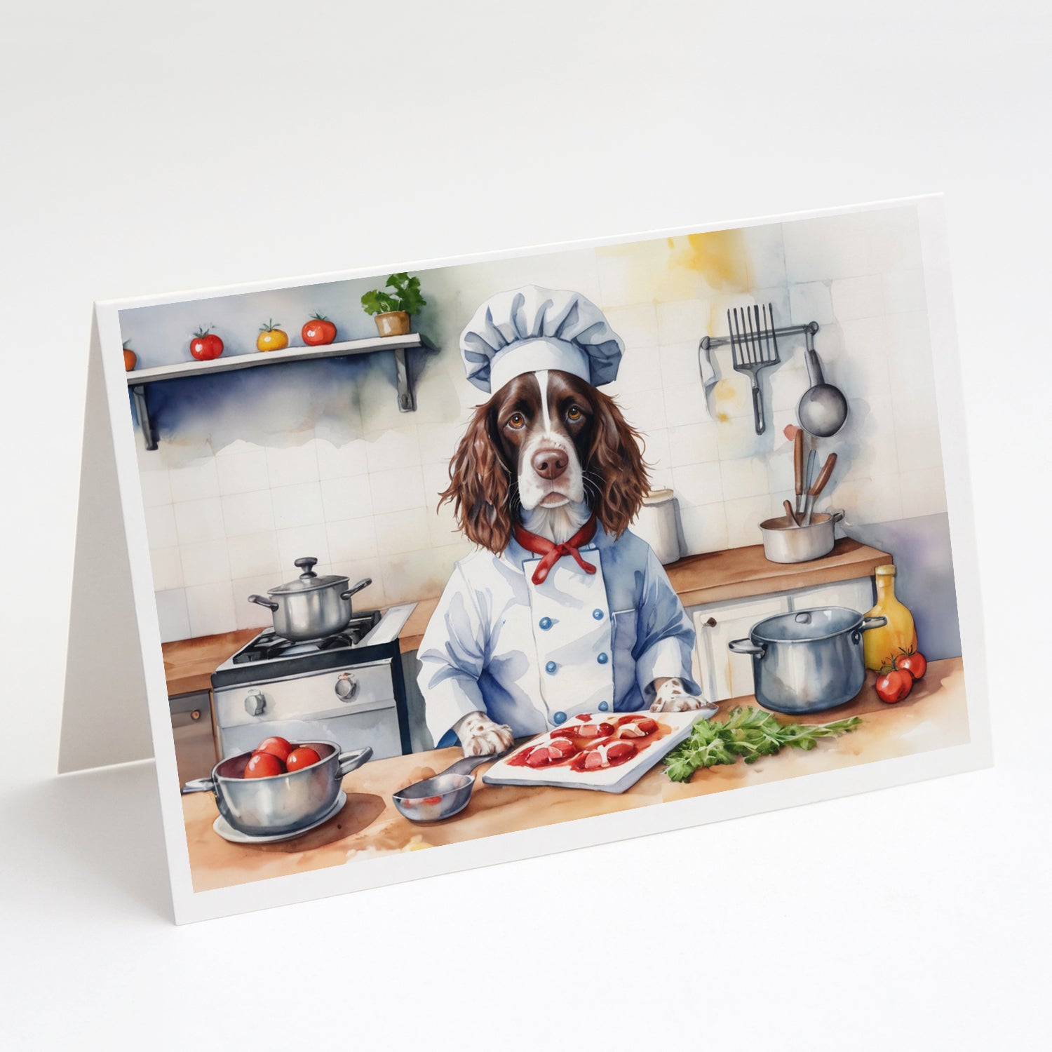 Buy this English Springer Spaniel The Chef Greeting Cards Pack of 8