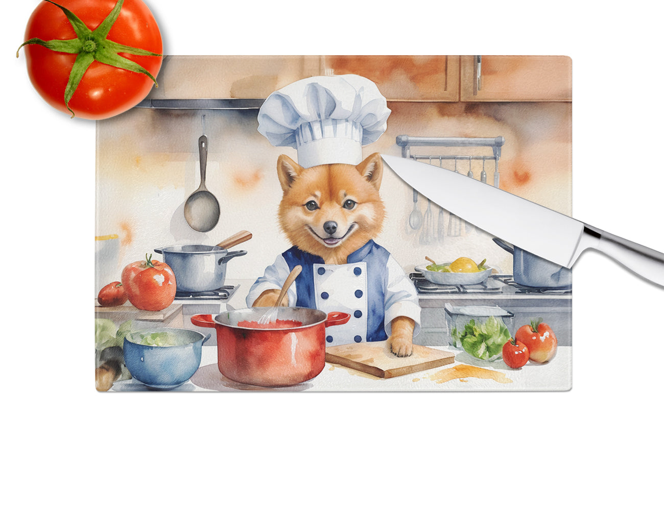 Finnish Spitz The Chef Glass Cutting Board