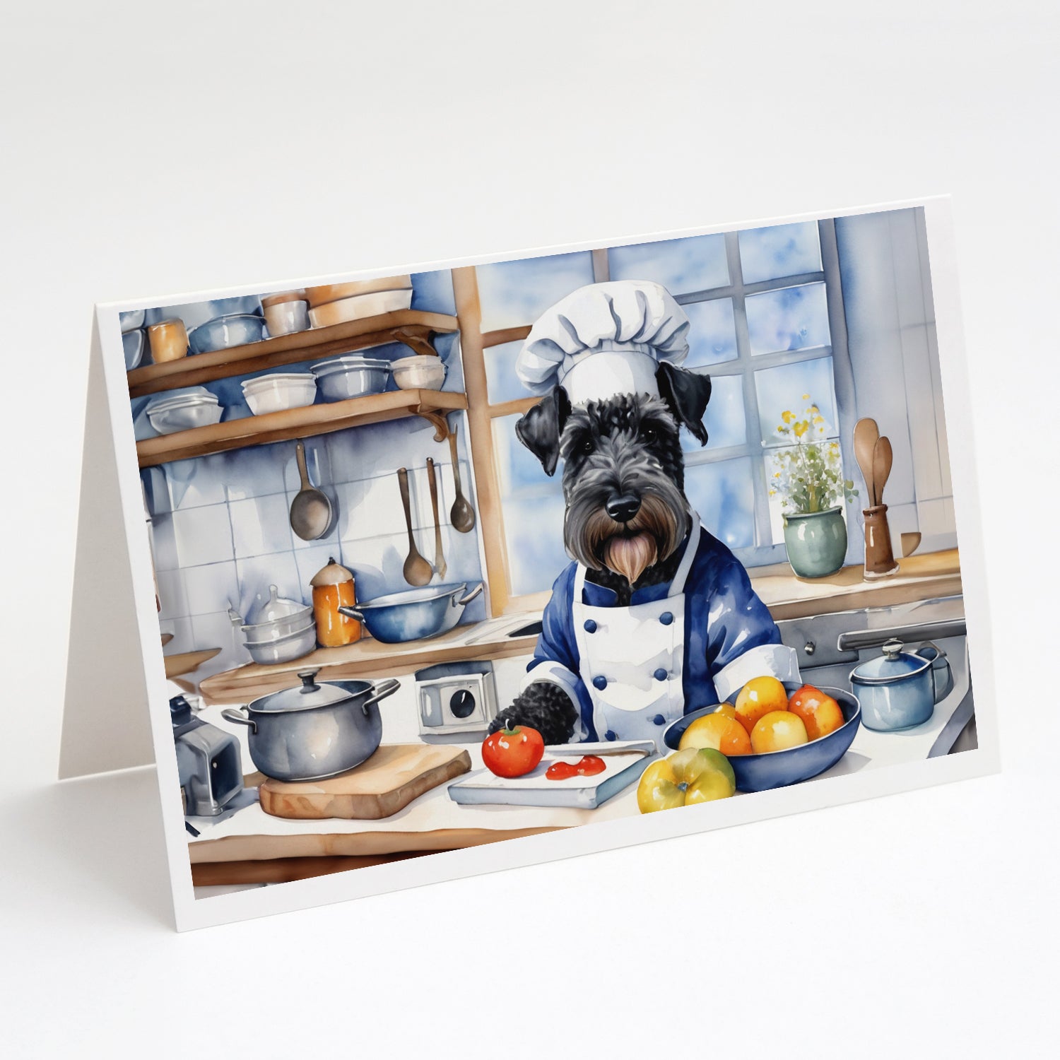 Buy this Kerry Blue Terrier The Chef Greeting Cards Pack of 8