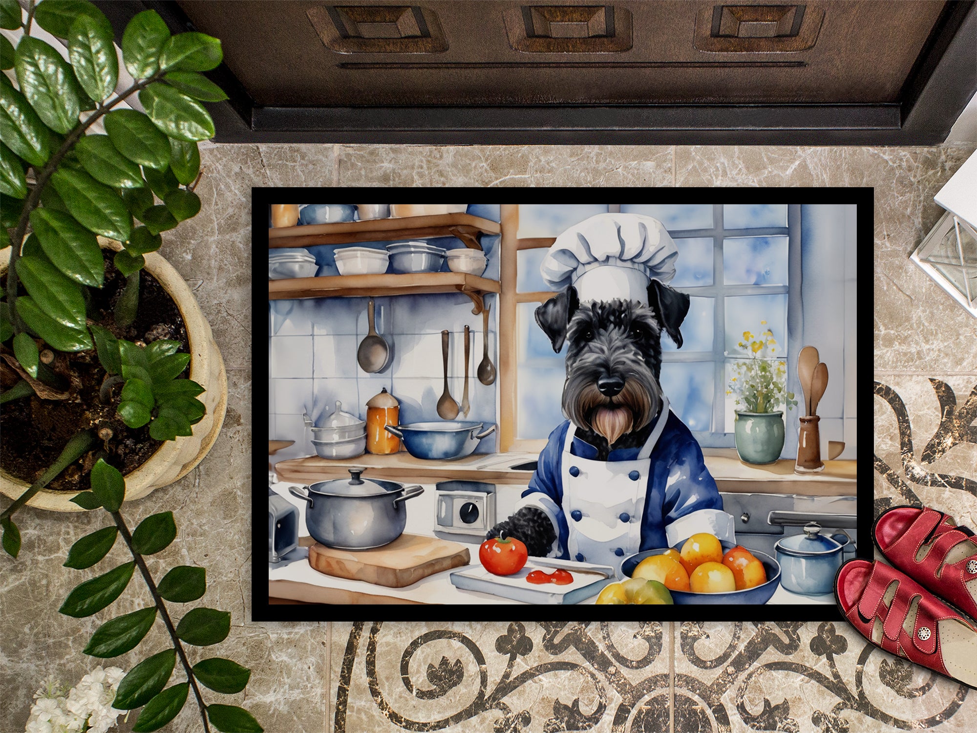 Kerry Blue Terrier The Chef Doormat