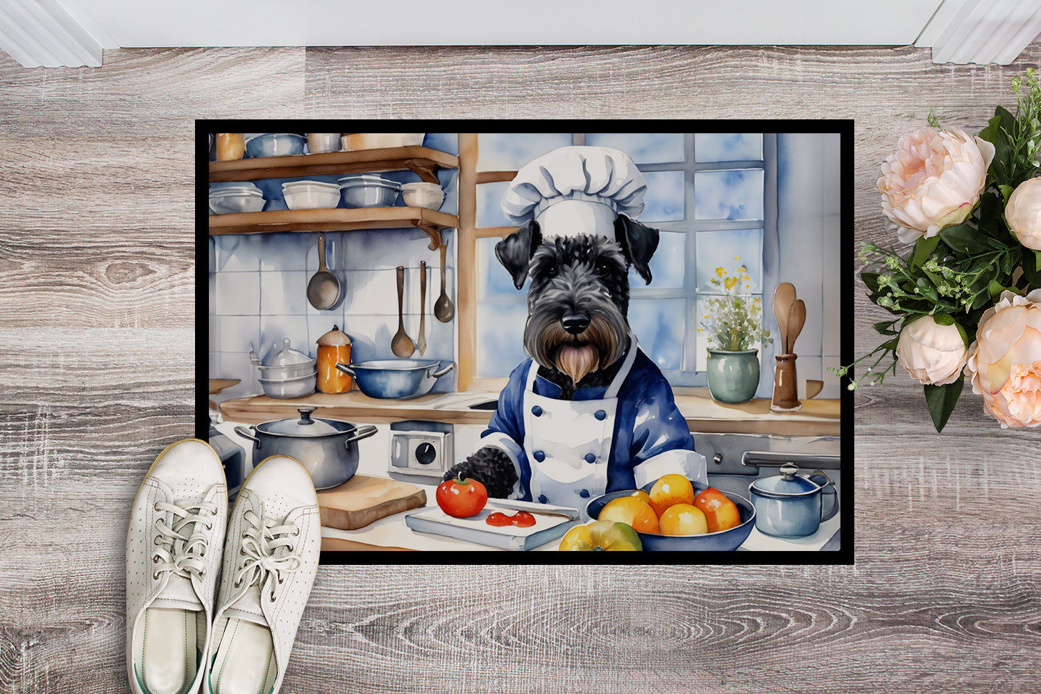 Kerry Blue Terrier The Chef Doormat