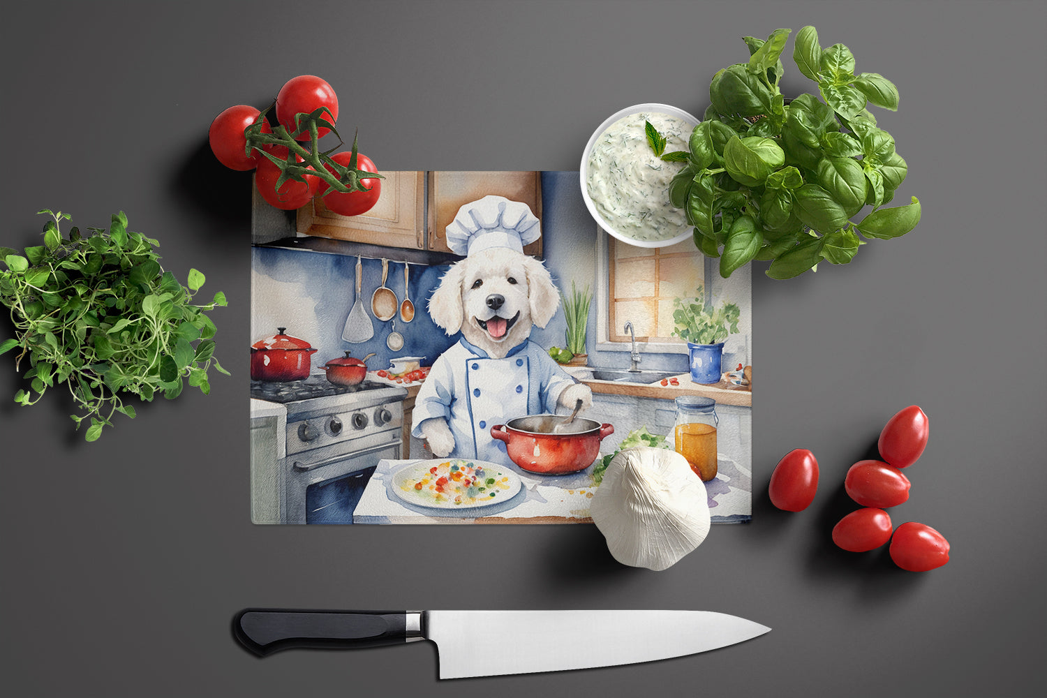 Buy this Kuvasz The Chef Glass Cutting Board