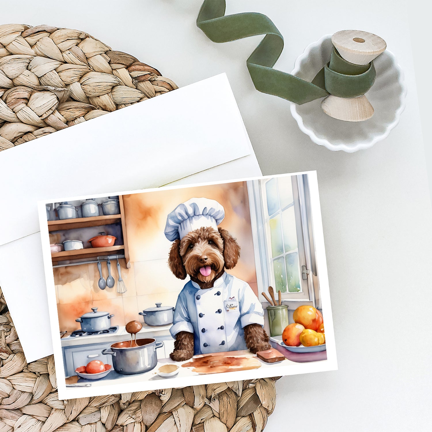 Buy this Labradoodle The Chef Greeting Cards Pack of 8