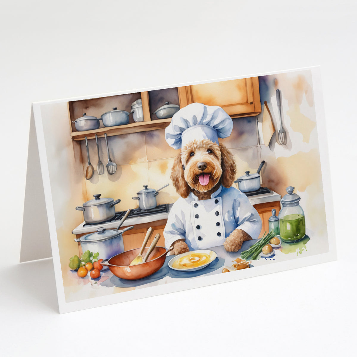 Buy this Labradoodle The Chef Greeting Cards Pack of 8