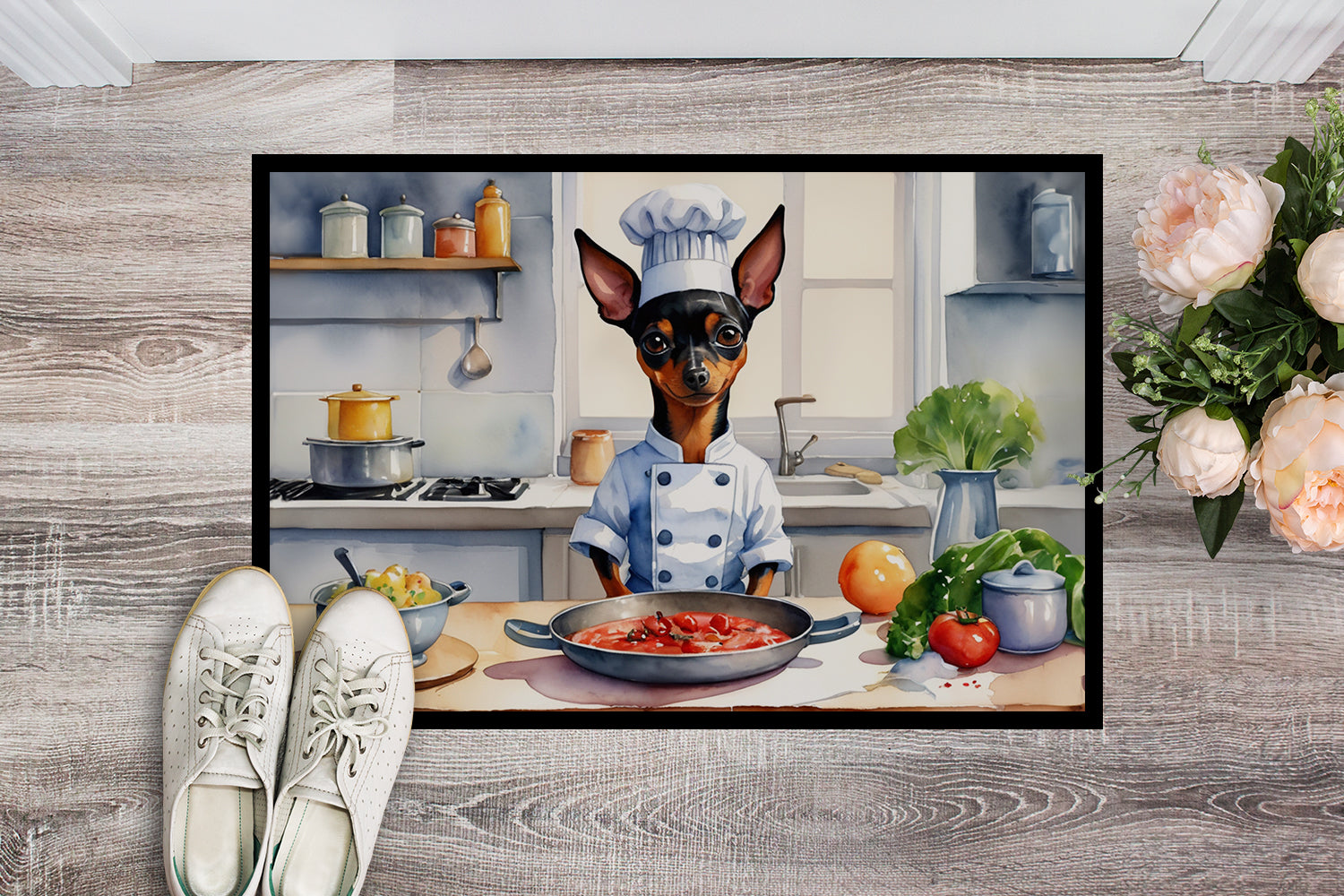 Miniature Pinscher The Chef Doormat