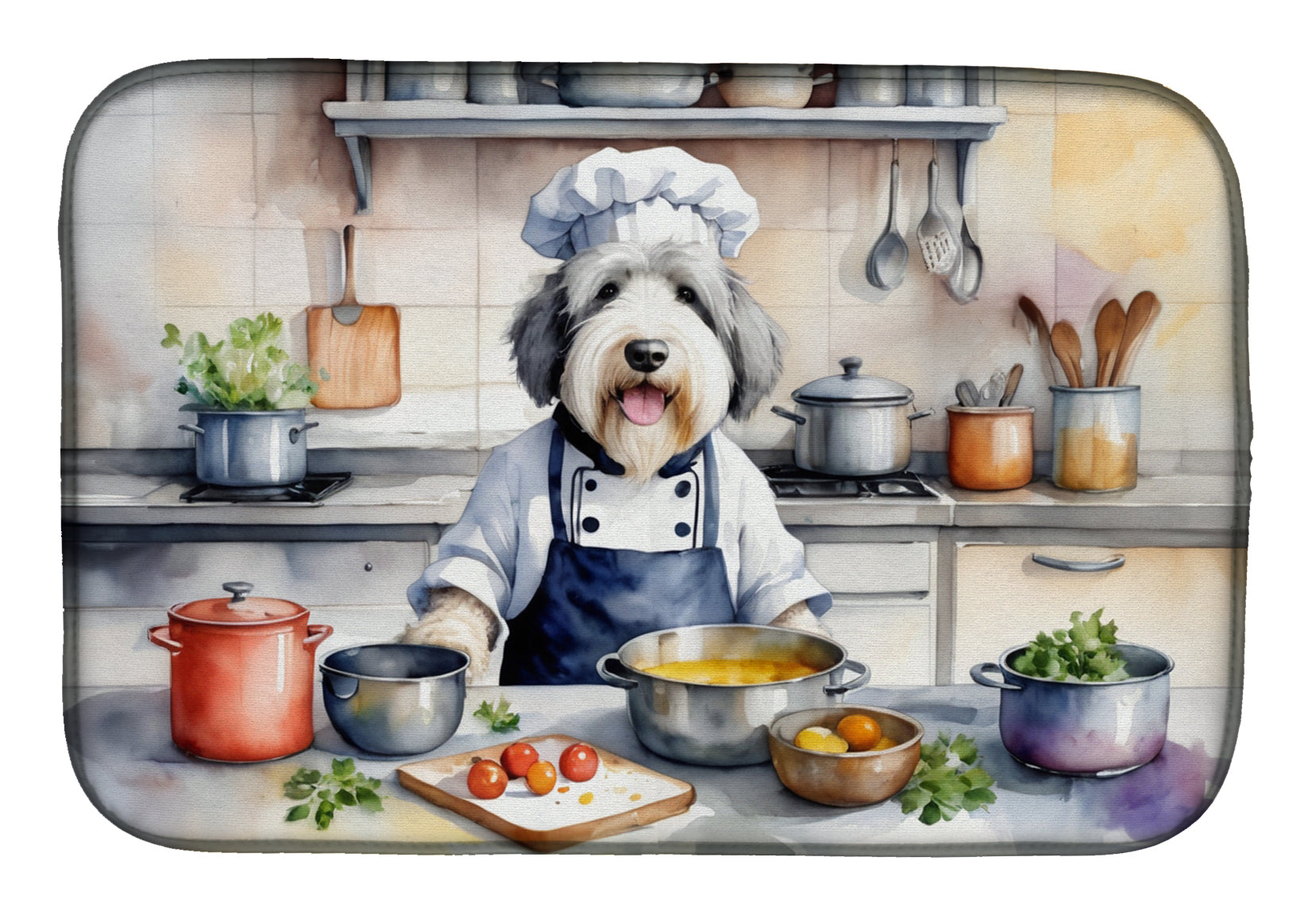 Buy this Old English Sheepdog The Chef Dish Drying Mat