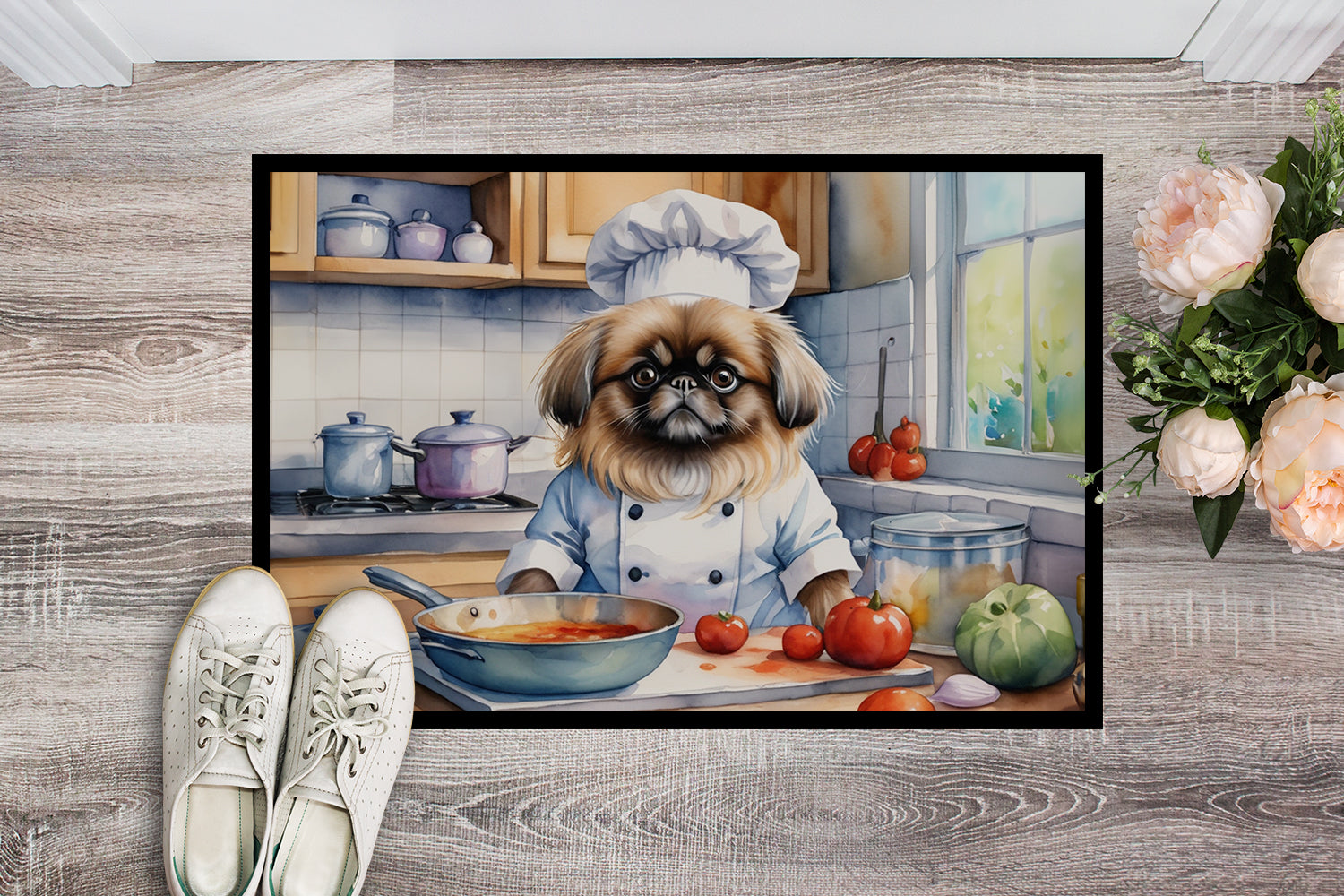 Pekingese The Chef Doormat