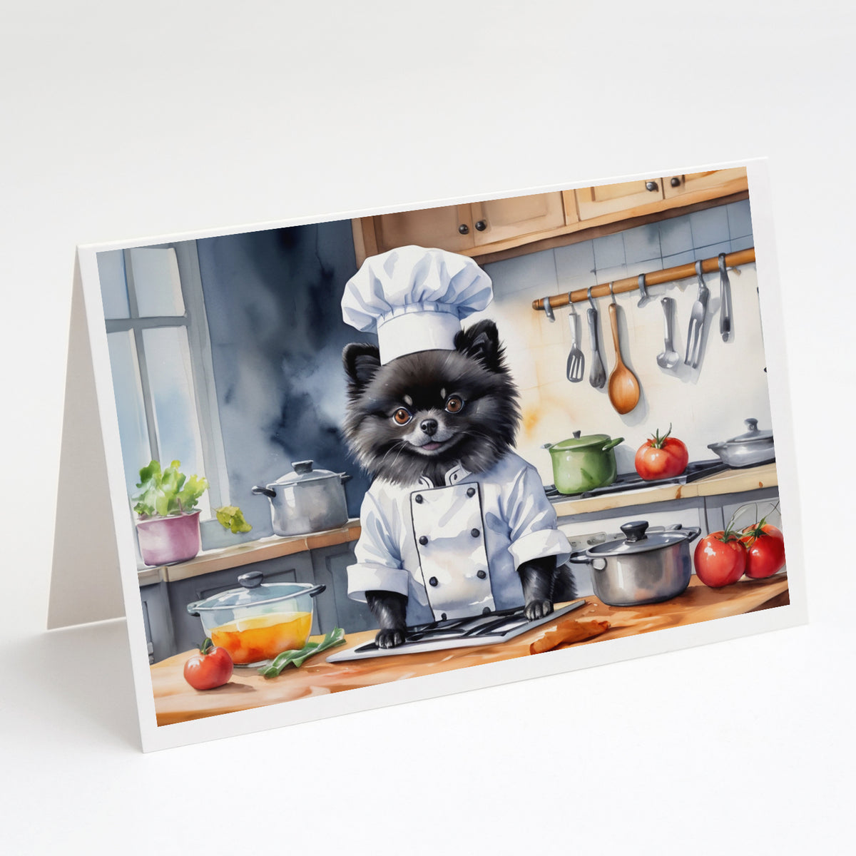 Buy this Pomeranian The Chef Greeting Cards Pack of 8