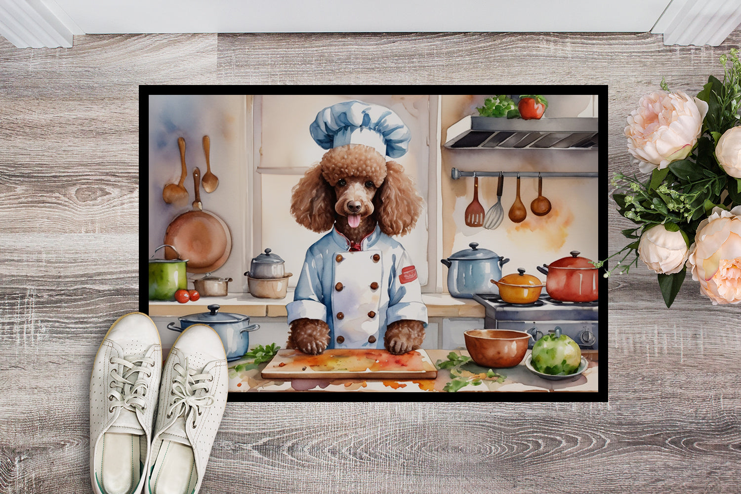 Buy this Chocolate Poodle The Chef Doormat