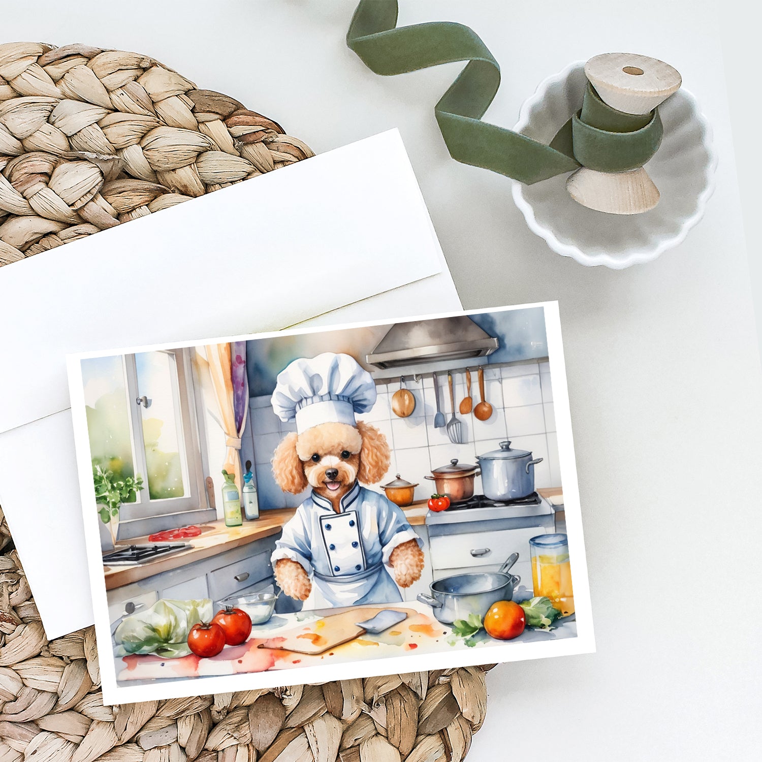 Buy this Poodle The Chef Greeting Cards Pack of 8