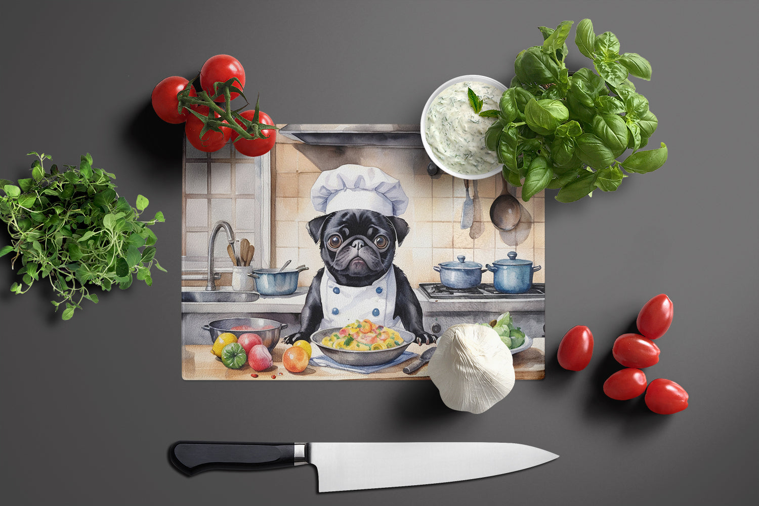 Buy this Pug The Chef Glass Cutting Board