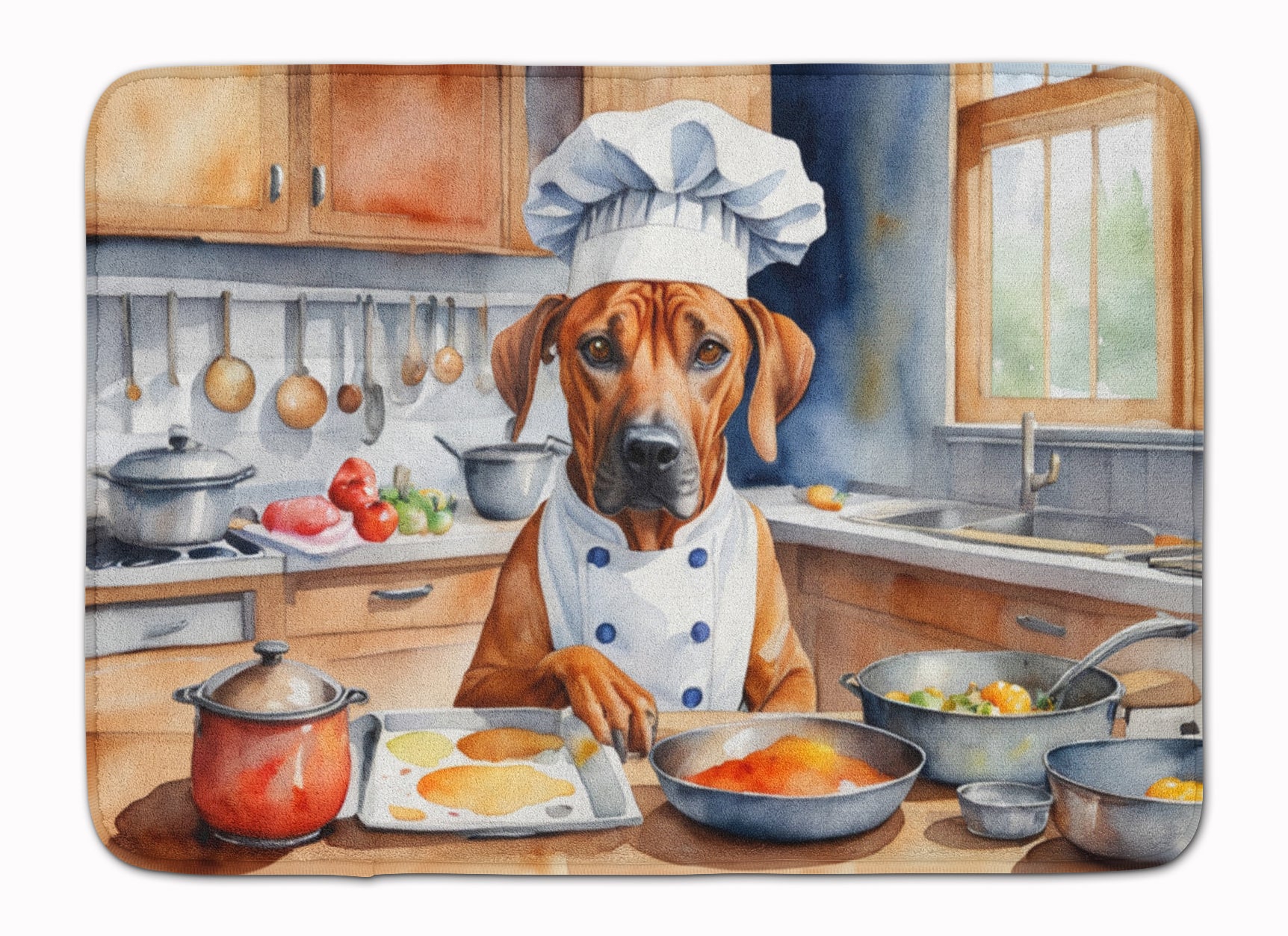 Buy this Rhodesian Ridgeback The Chef Memory Foam Kitchen Mat