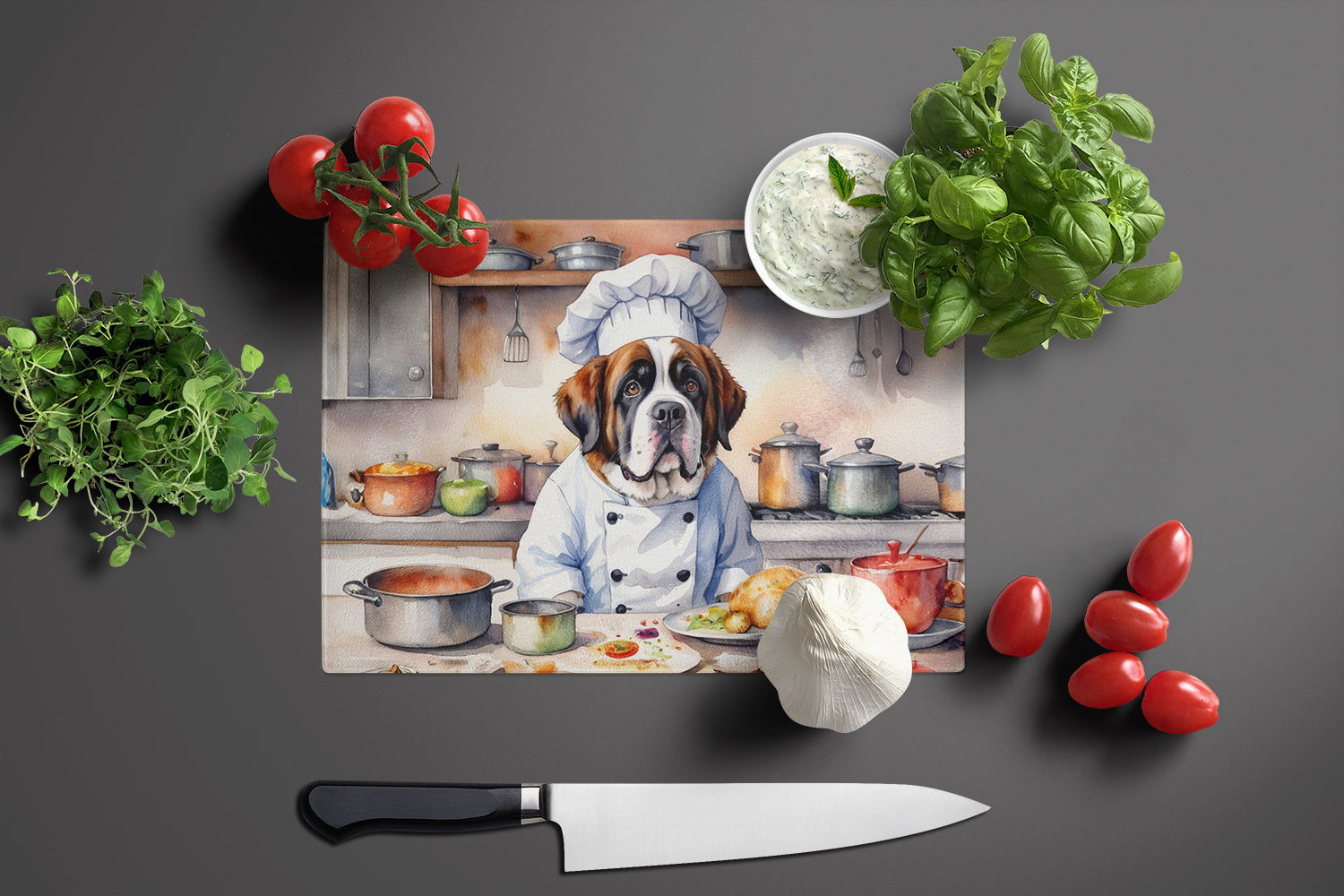 Buy this Saint Bernard The Chef Glass Cutting Board