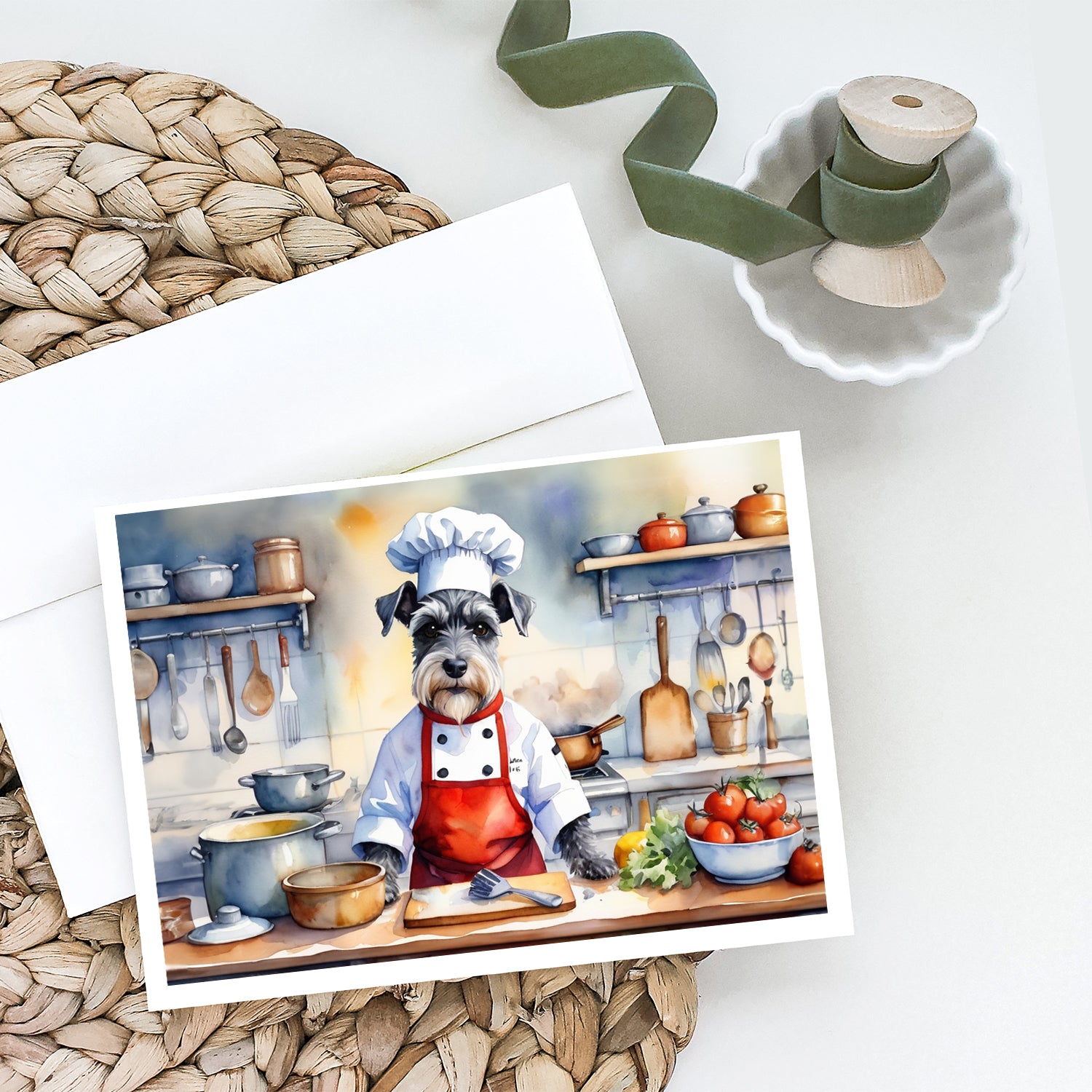 Buy this Schnauzer The Chef Greeting Cards Pack of 8