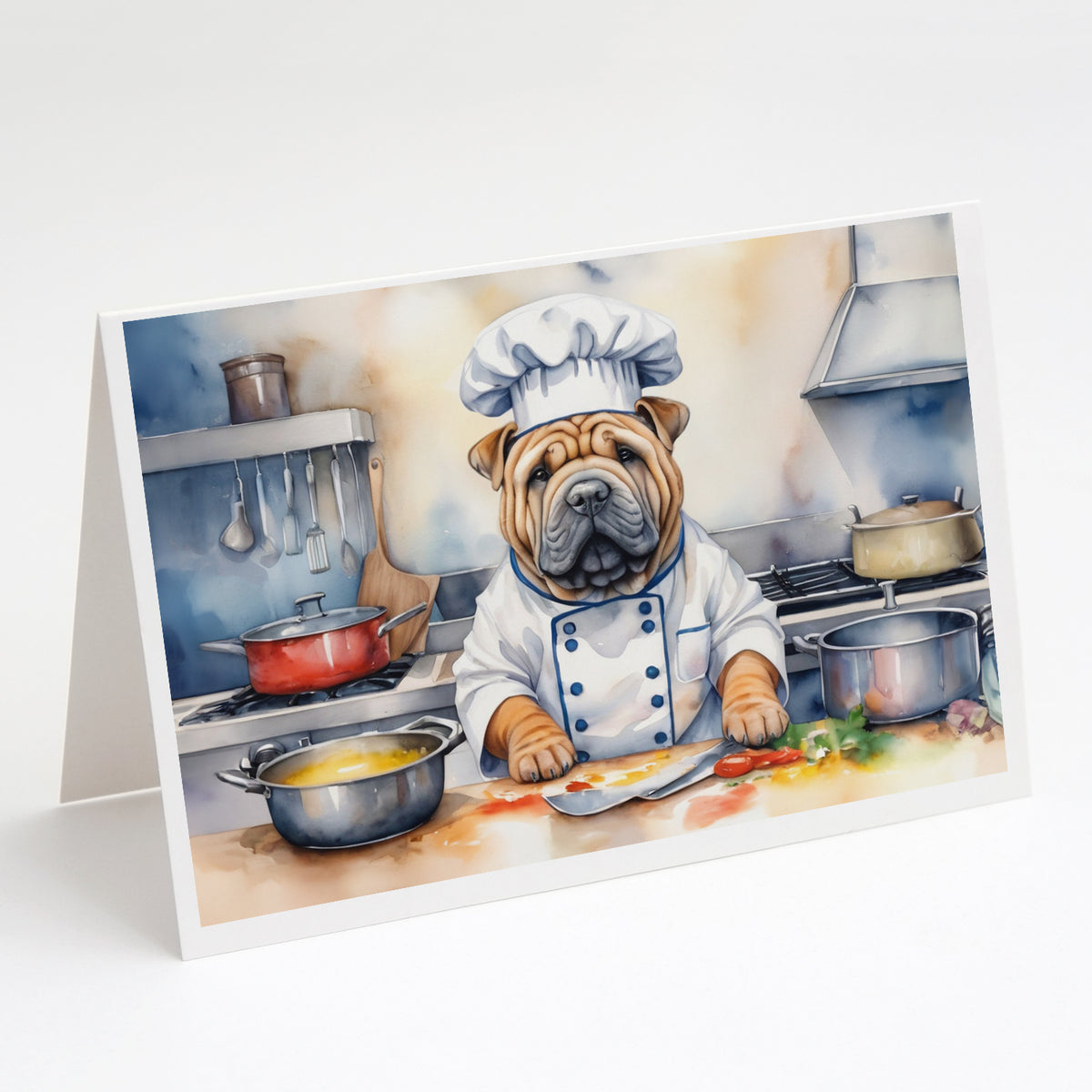 Buy this Shar Pei The Chef Greeting Cards Pack of 8