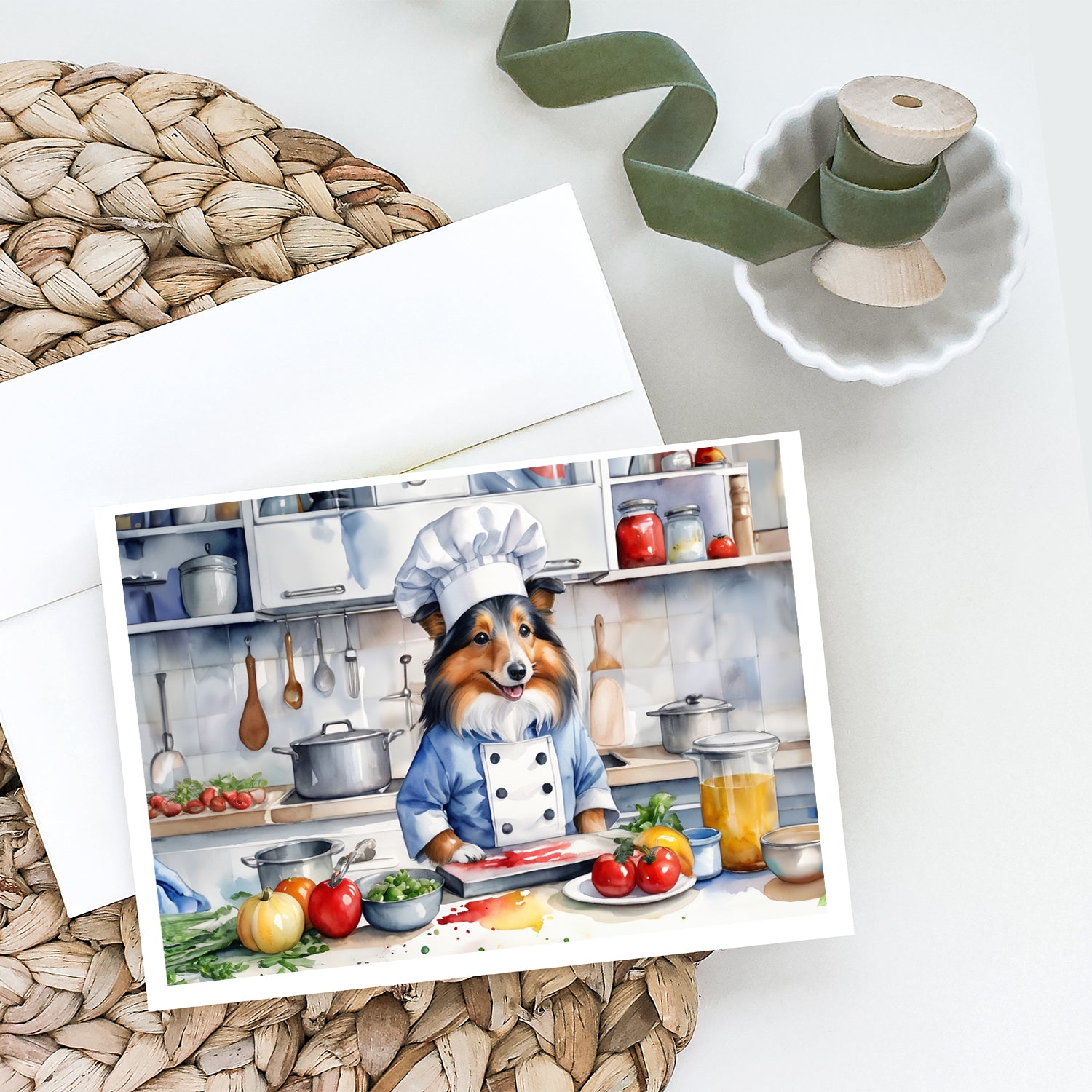 Buy this Sheltie The Chef Greeting Cards Pack of 8