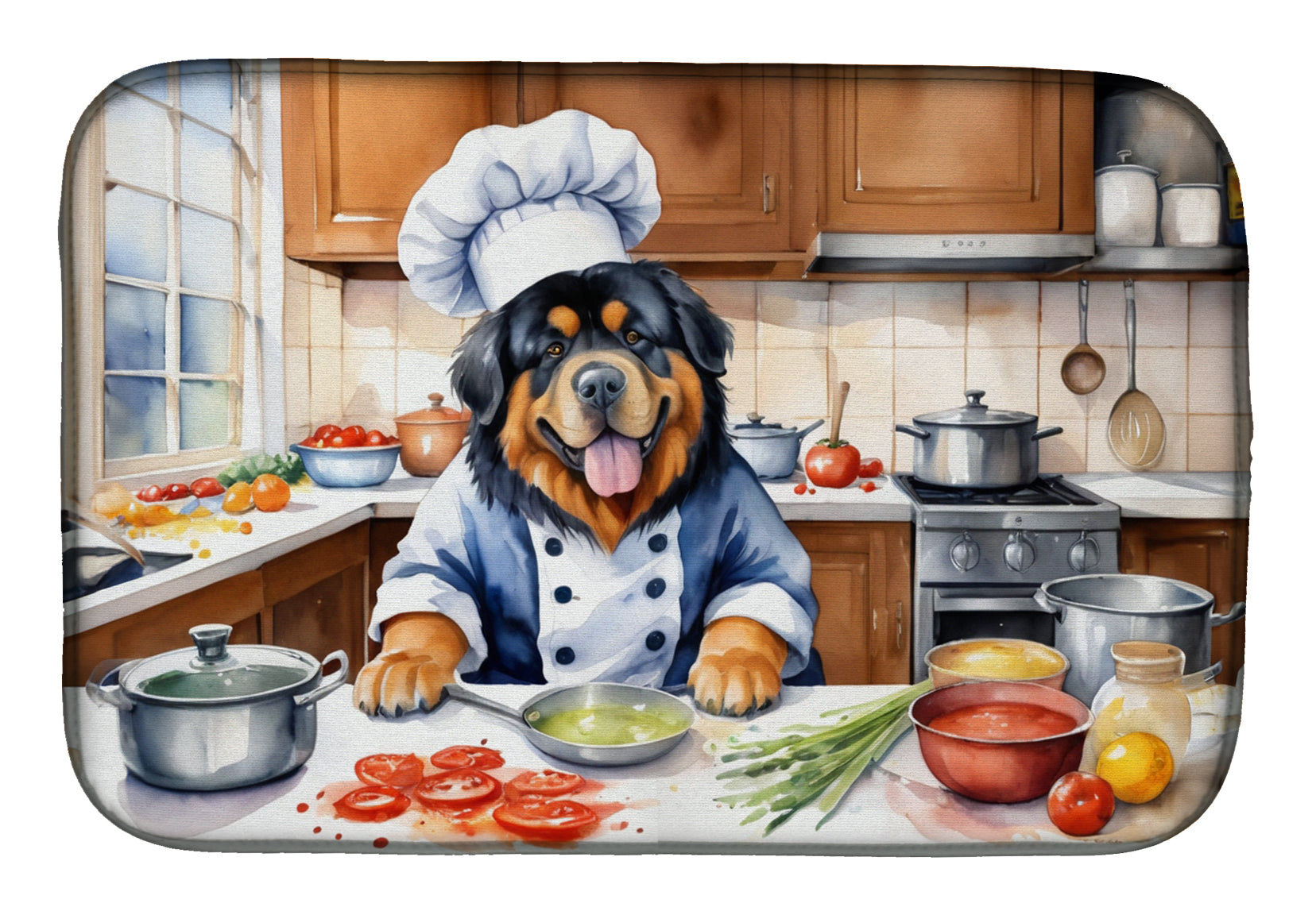 Buy this Tibetan Mastiff The Chef Dish Drying Mat