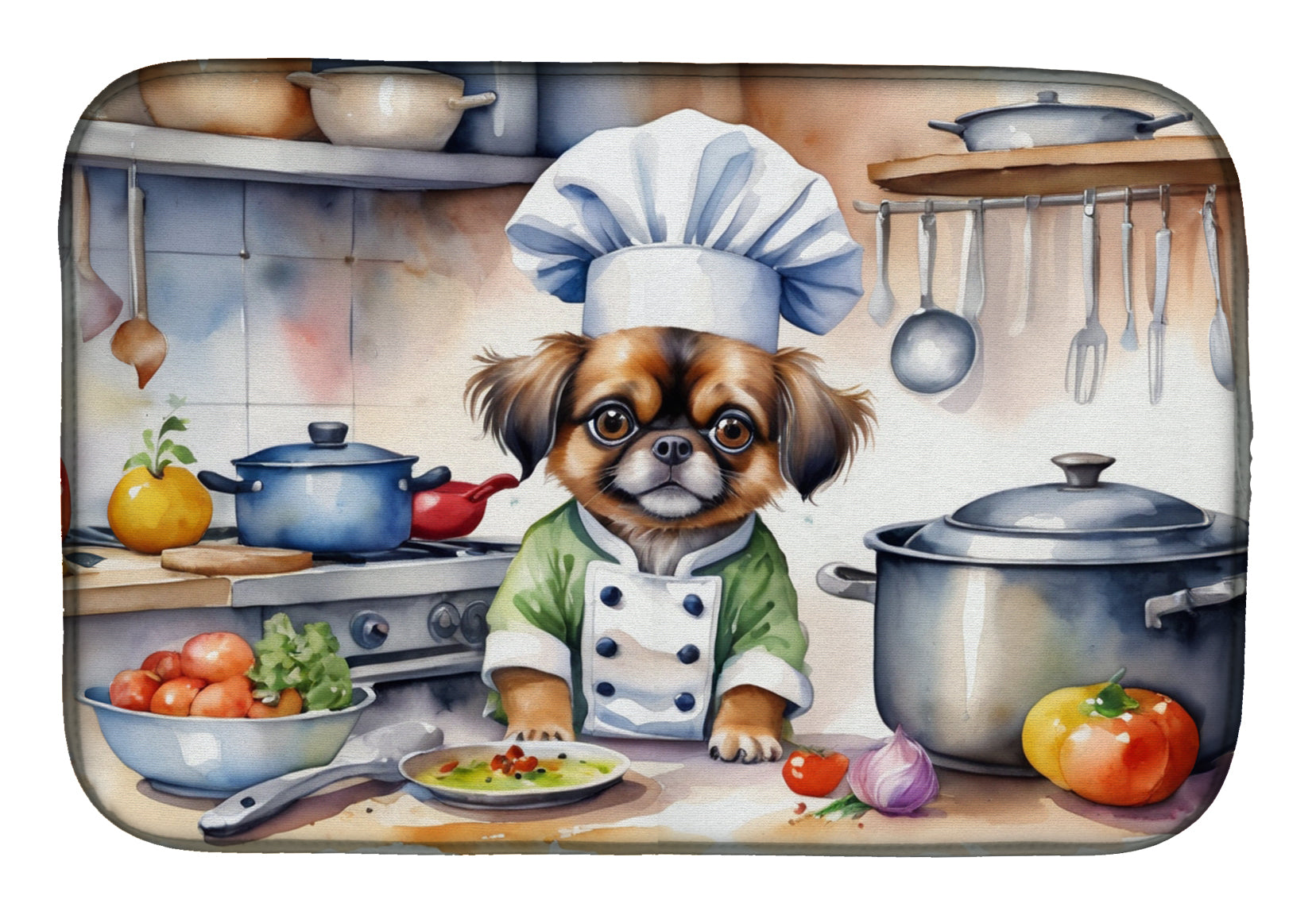 Buy this Tibetan Spaniel The Chef Dish Drying Mat