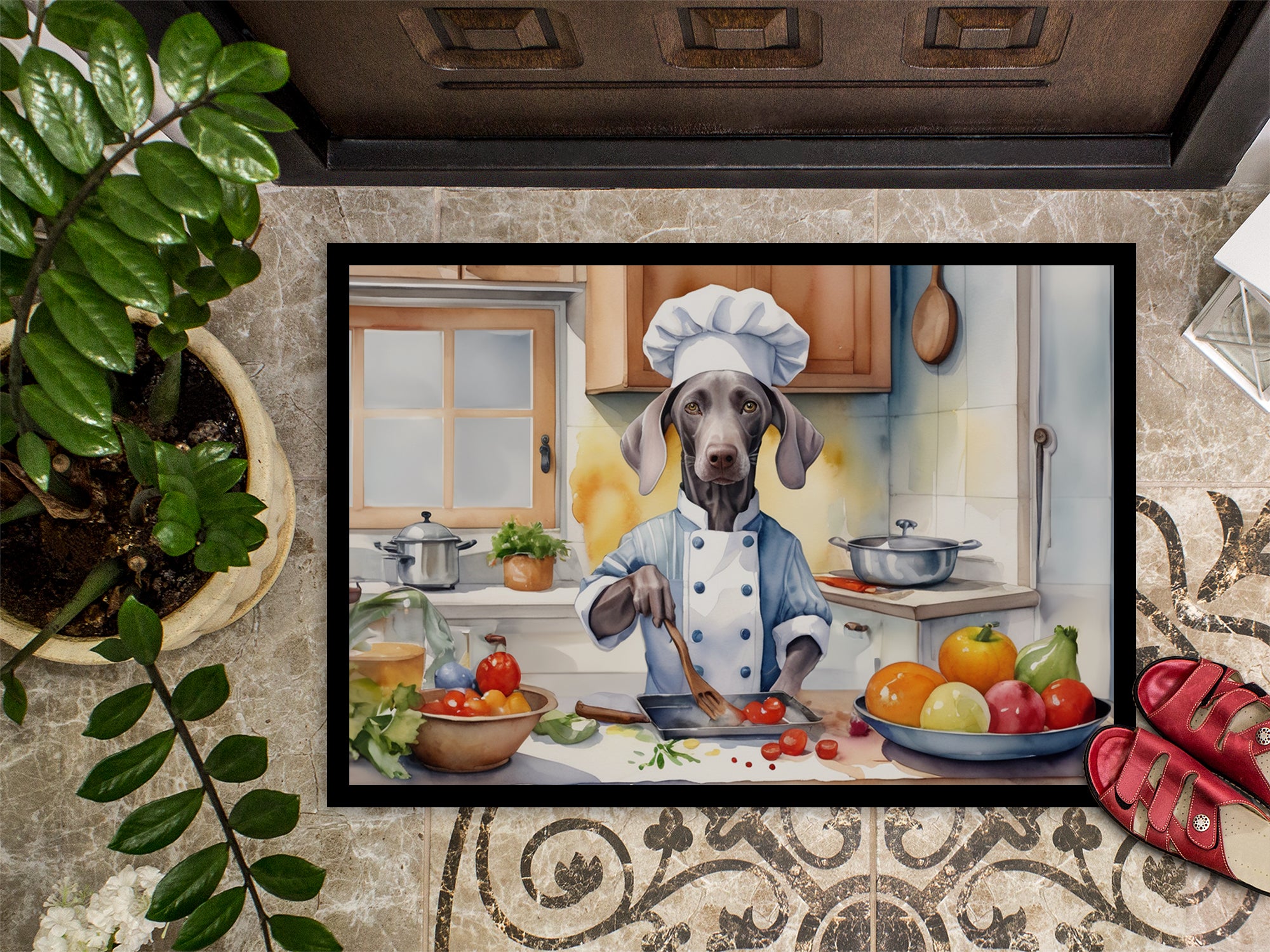 Weimaraner The Chef Doormat