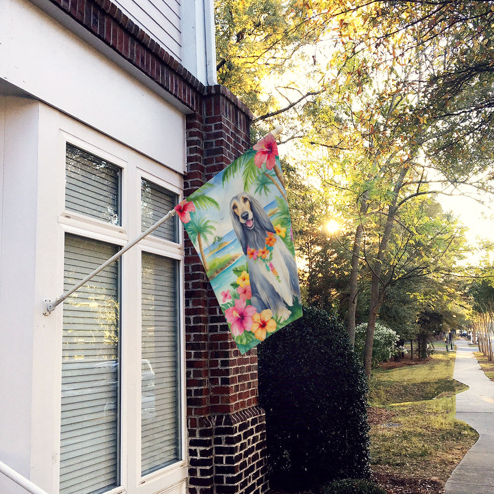 Buy this Afghan Hound Luau House Flag