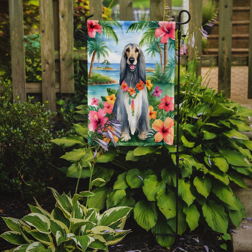 Buy this Afghan Hound Luau Garden Flag