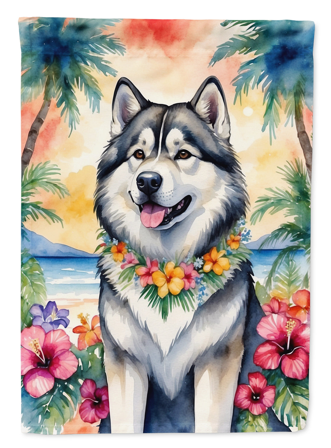 Buy this Alaskan Malamute Luau Garden Flag