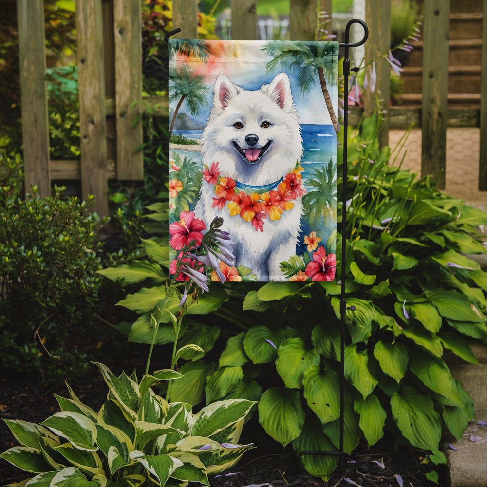 Buy this American Eskimo Luau Garden Flag