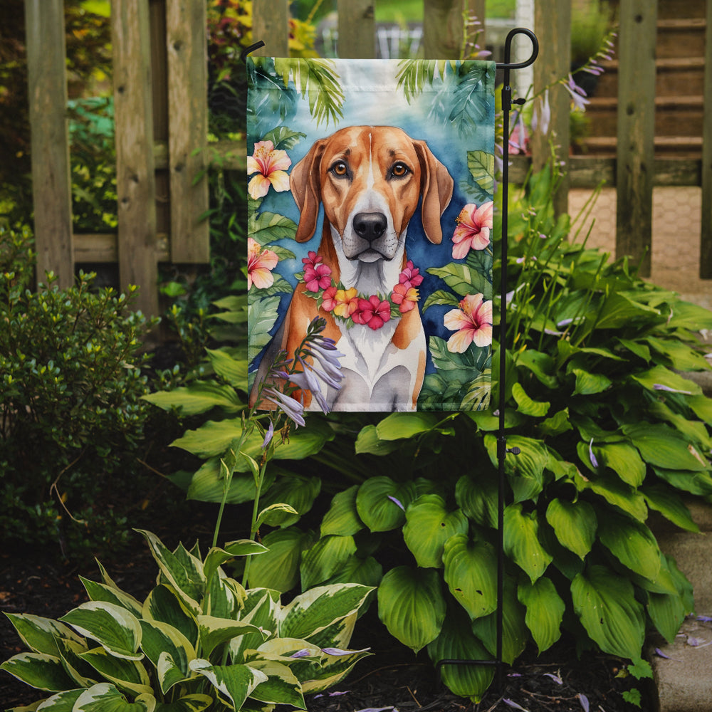 American Foxhound Luau Garden Flag